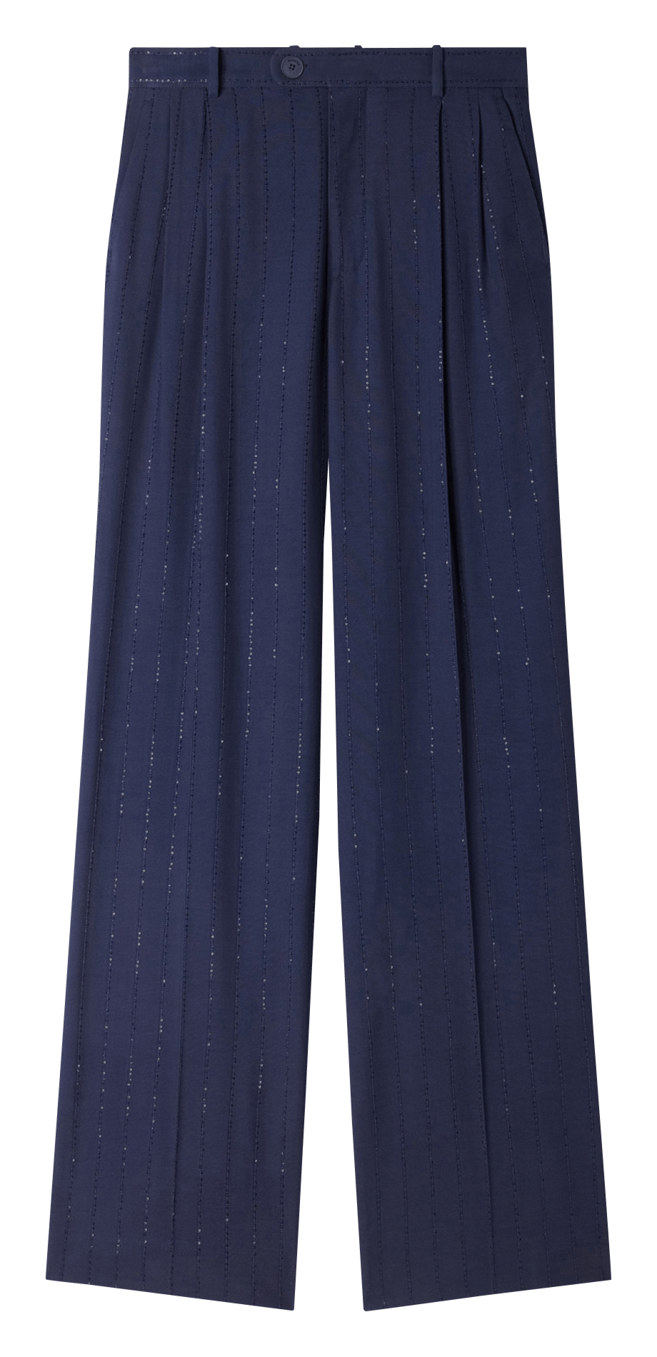 Tailored trousers with striped rhinestones SANDRO Blue