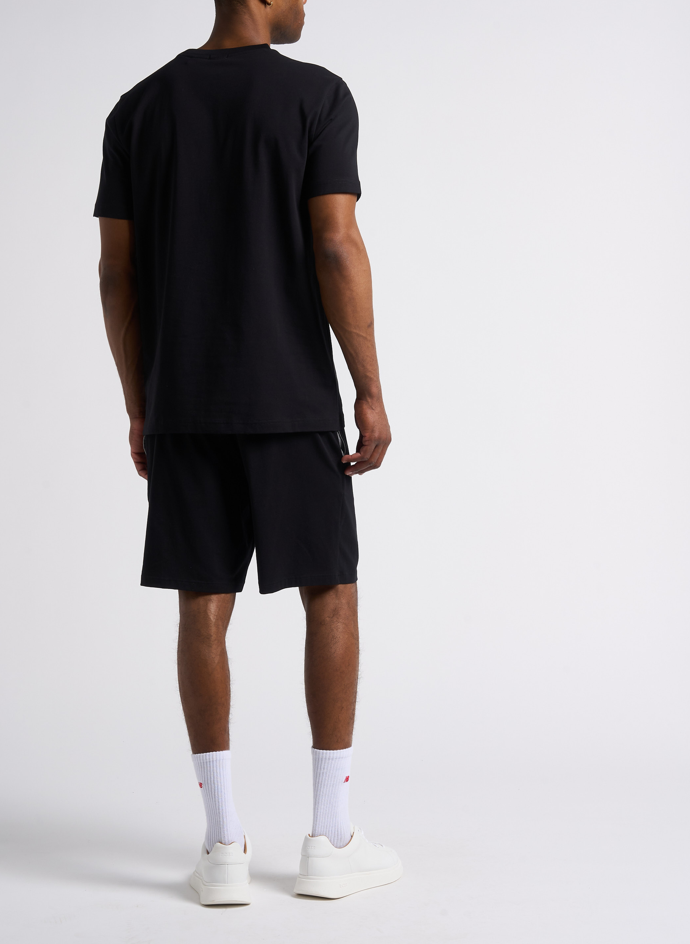 Cotton-blend pajama shorts BOSS Black