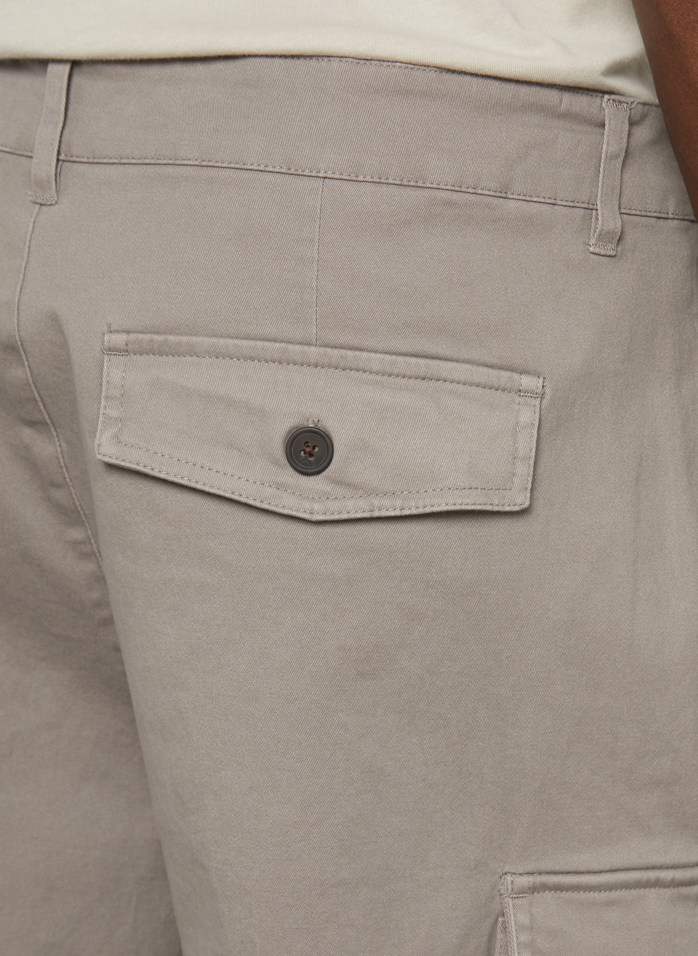 Short droit en coton mélangé SOLID Gris