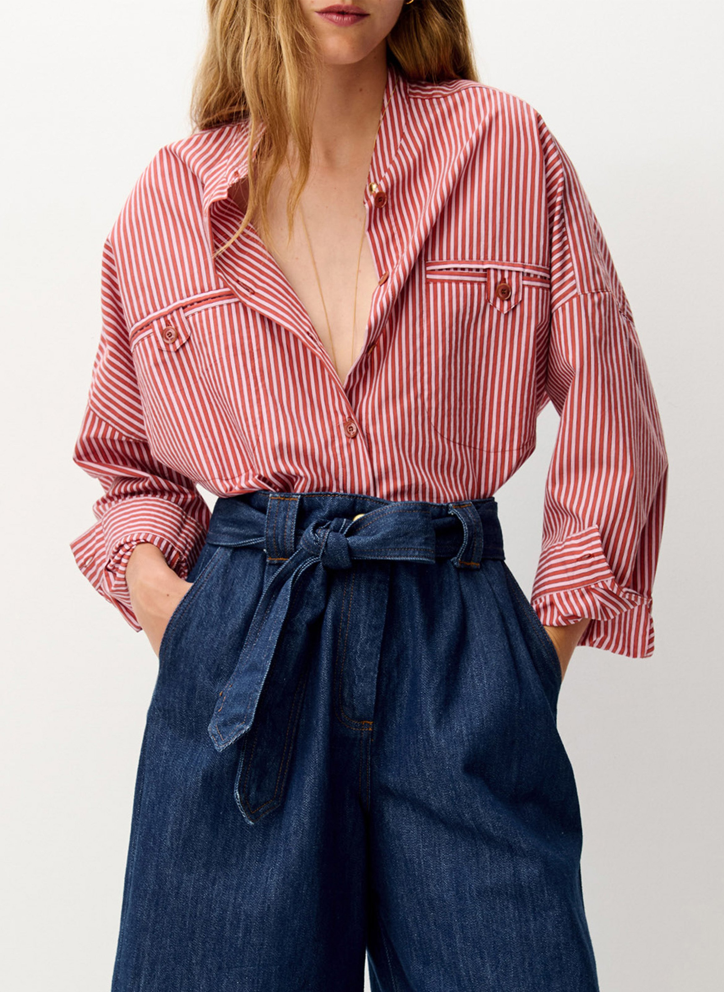 Chemise oversize col mao SESSUN