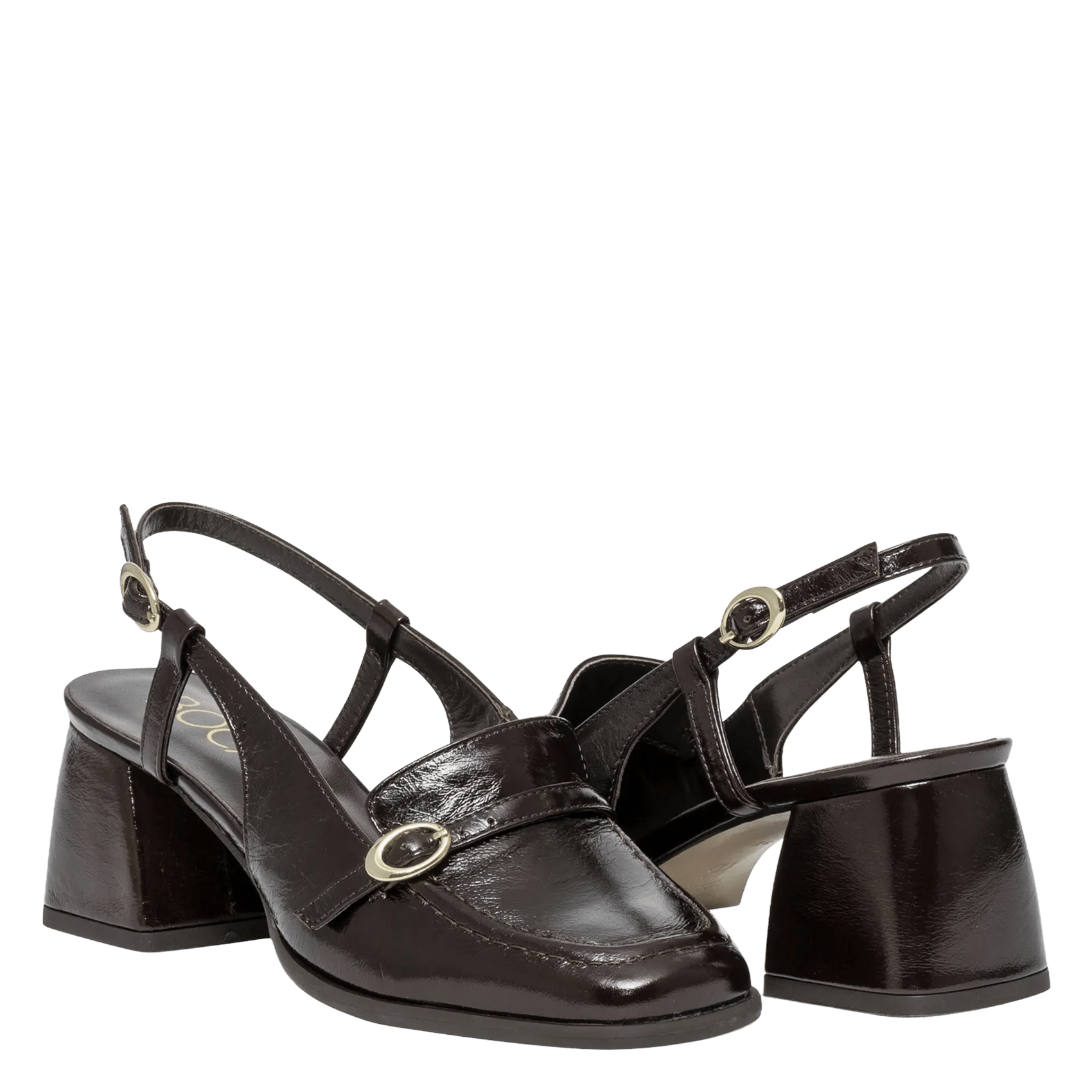 Slingback-Pumps aus Leder | Braun BOCAGE Damen