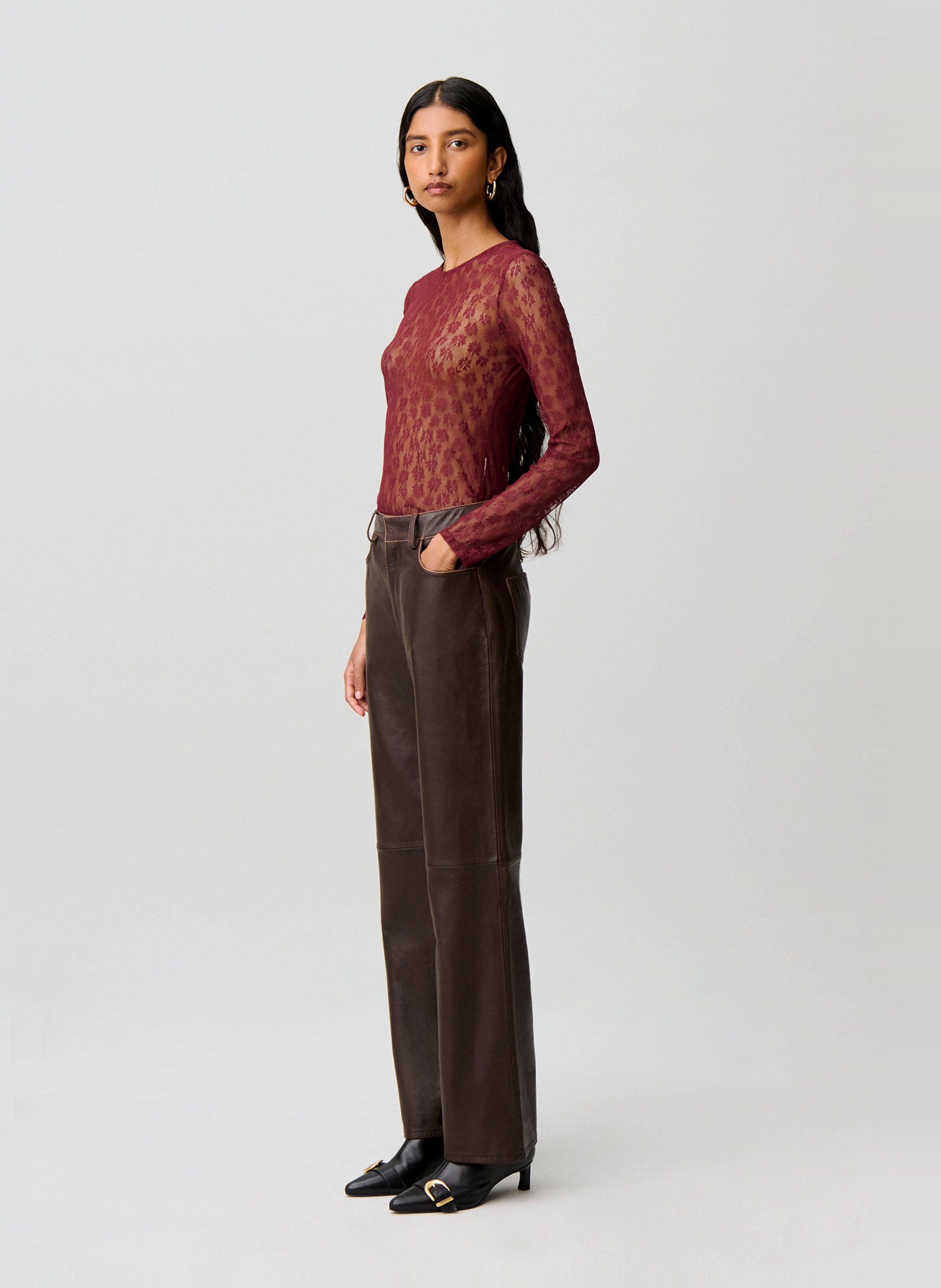 Top met transparante print | Rood CLAUDIE PIERLOT Dames