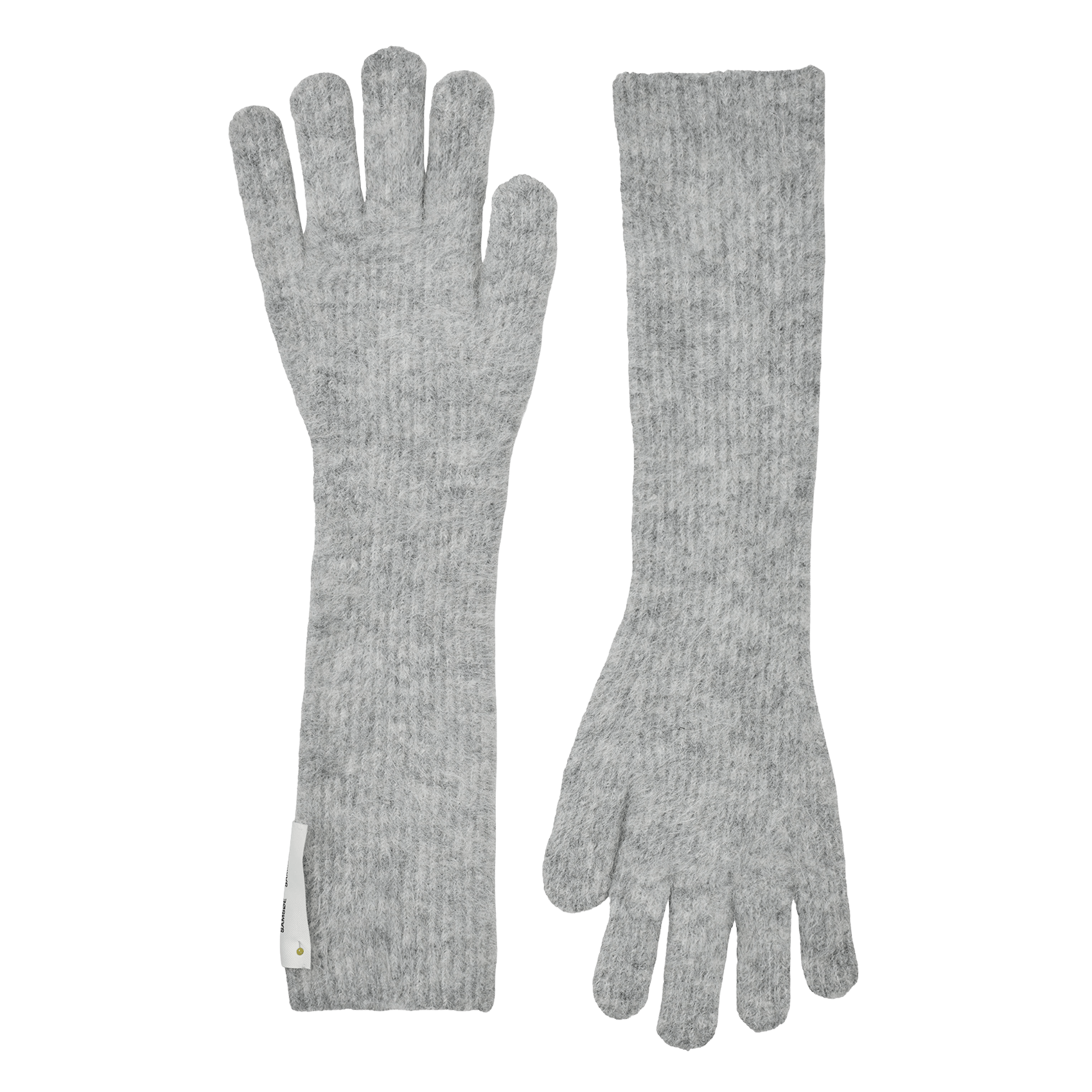 Gants longs en alpaga mélangé SAMSOE SAMSOE Gris
