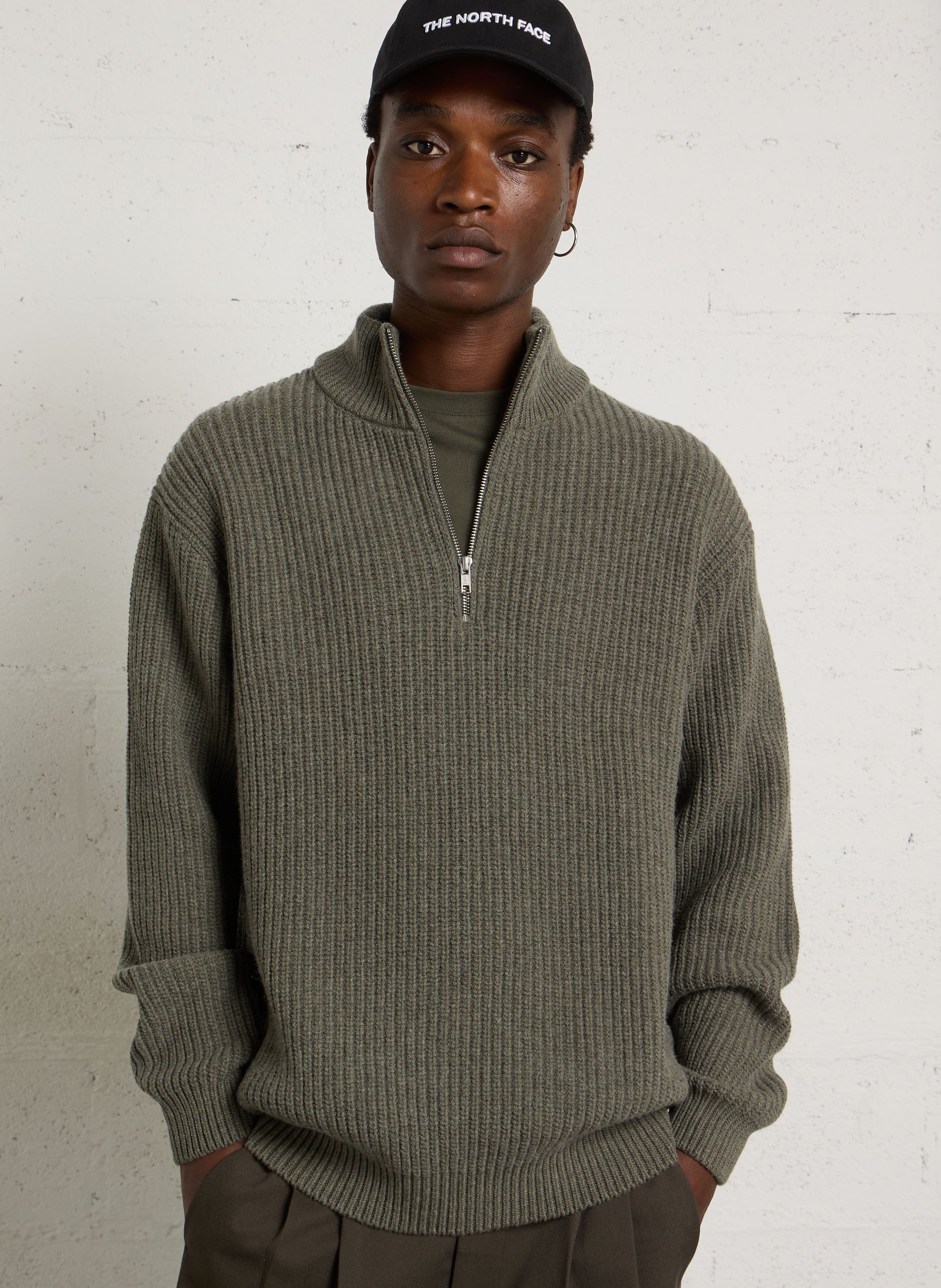 Troyer aus Wolle COLORFUL STANDARD Khaki