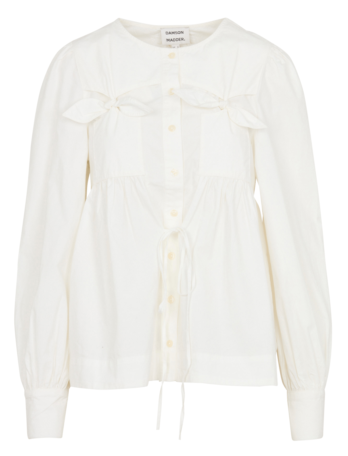 Cotton blouse with classic collar DAMSON MADDER White