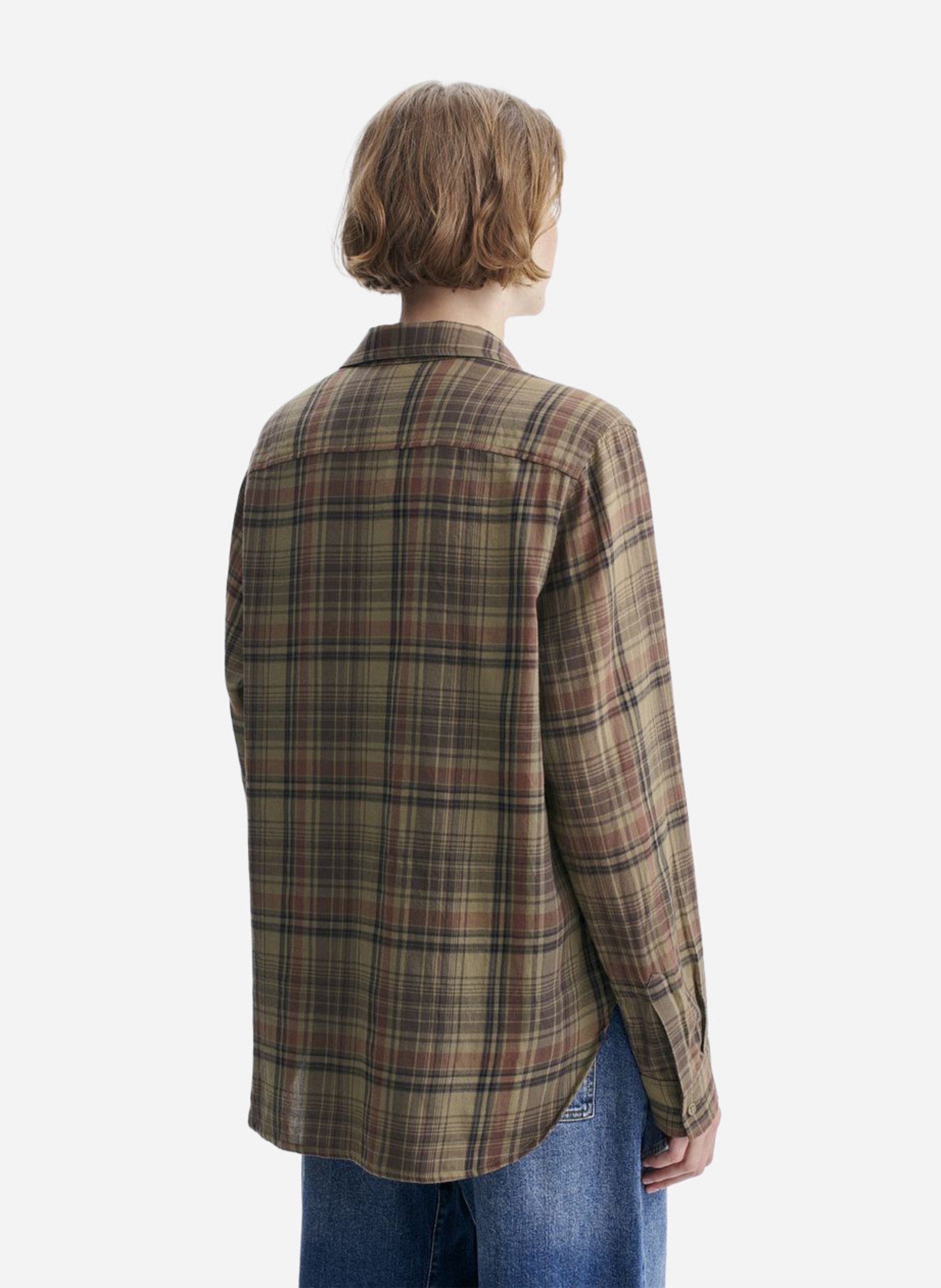 Straight checked shirt VANESSA BRUNO Khaki