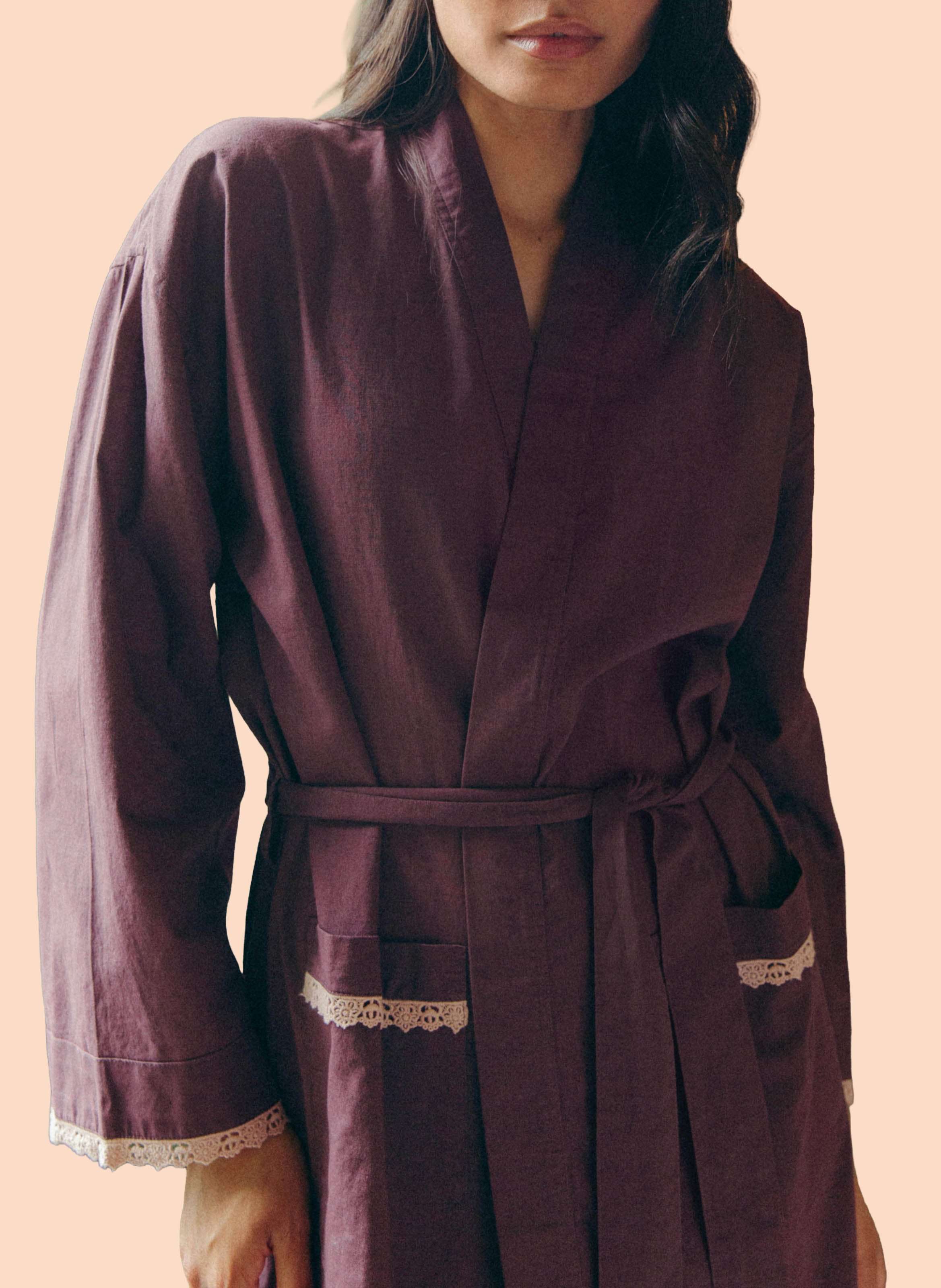 Cotton dressing gown TBCO Purple