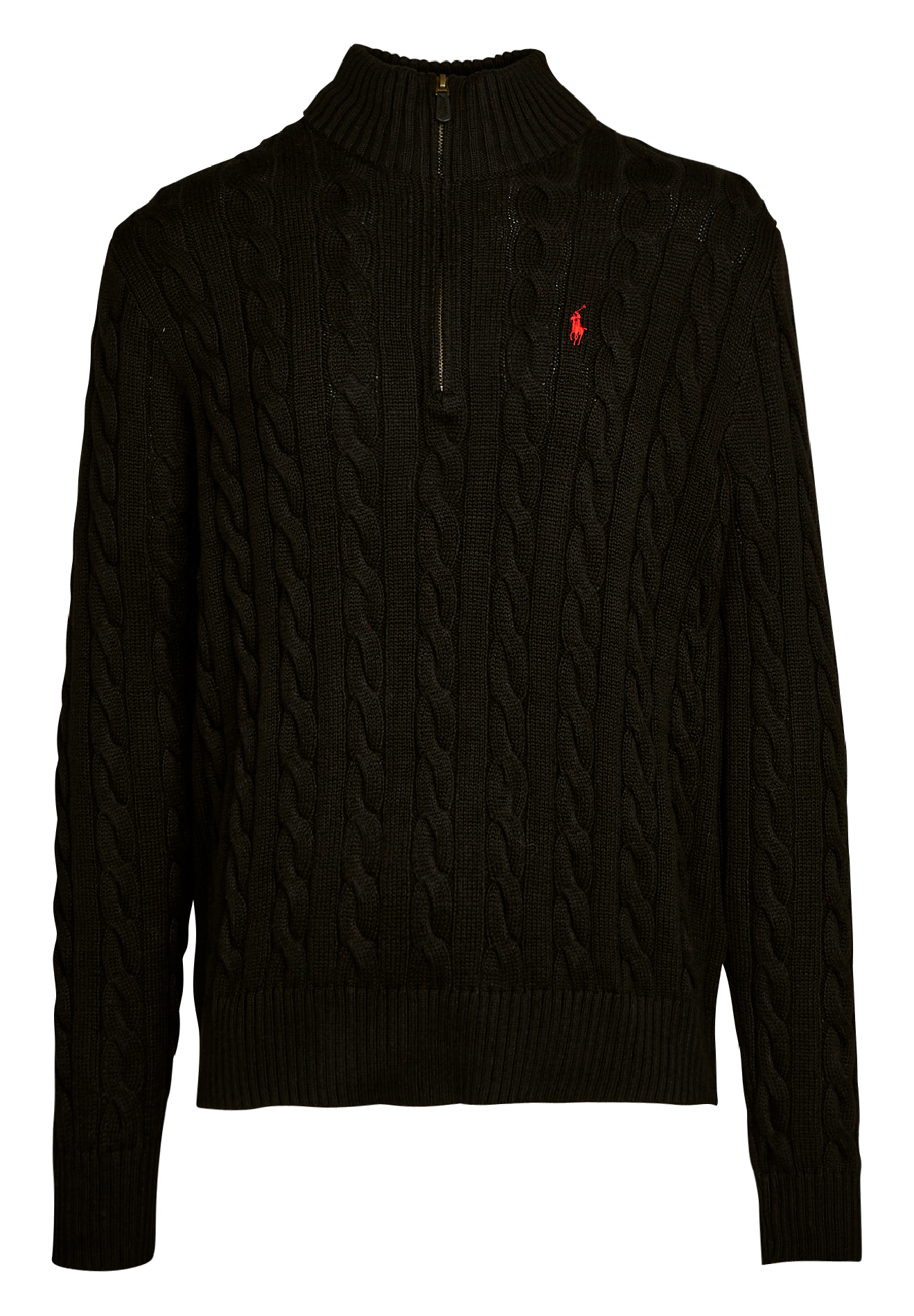 Pull col montant regular fit en coton POLO RALPH LAUREN Noir