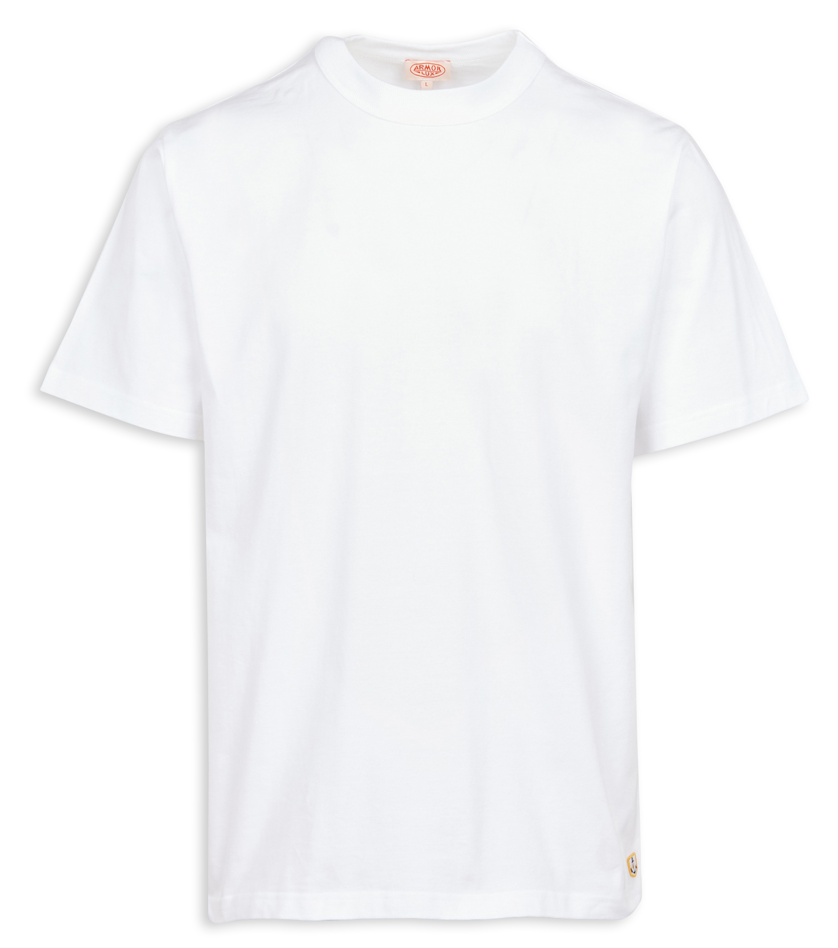 Tee-shirt droit ras du cou en coton bio ARMOR LUX Blanc