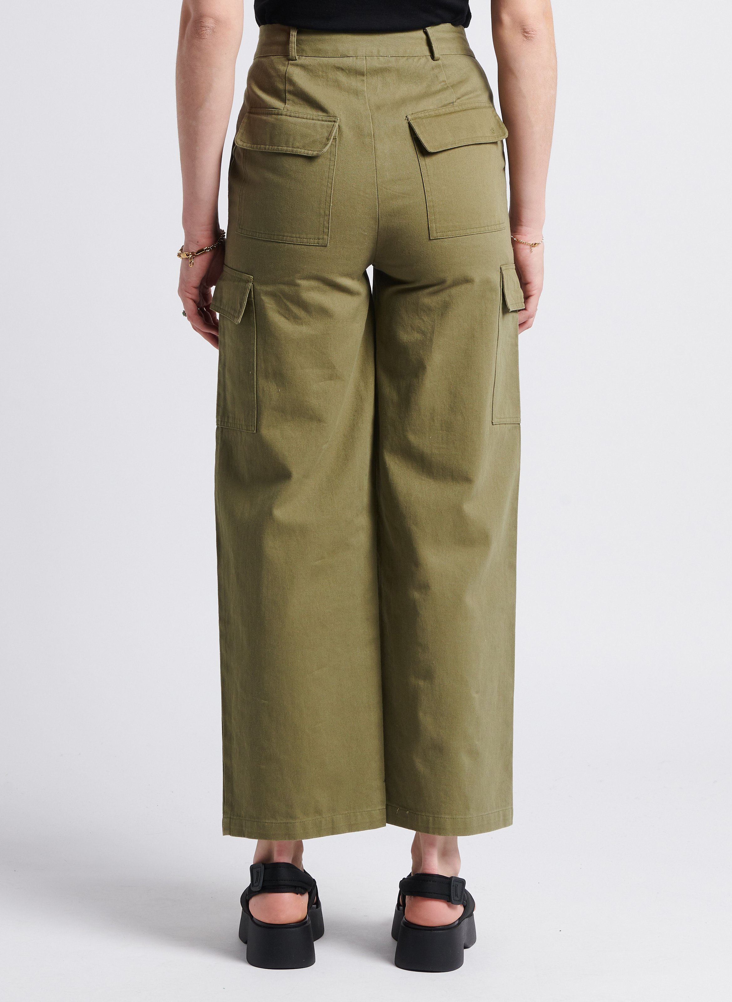 Katoenen cargobroek LA PETITE ETOILE Kaki