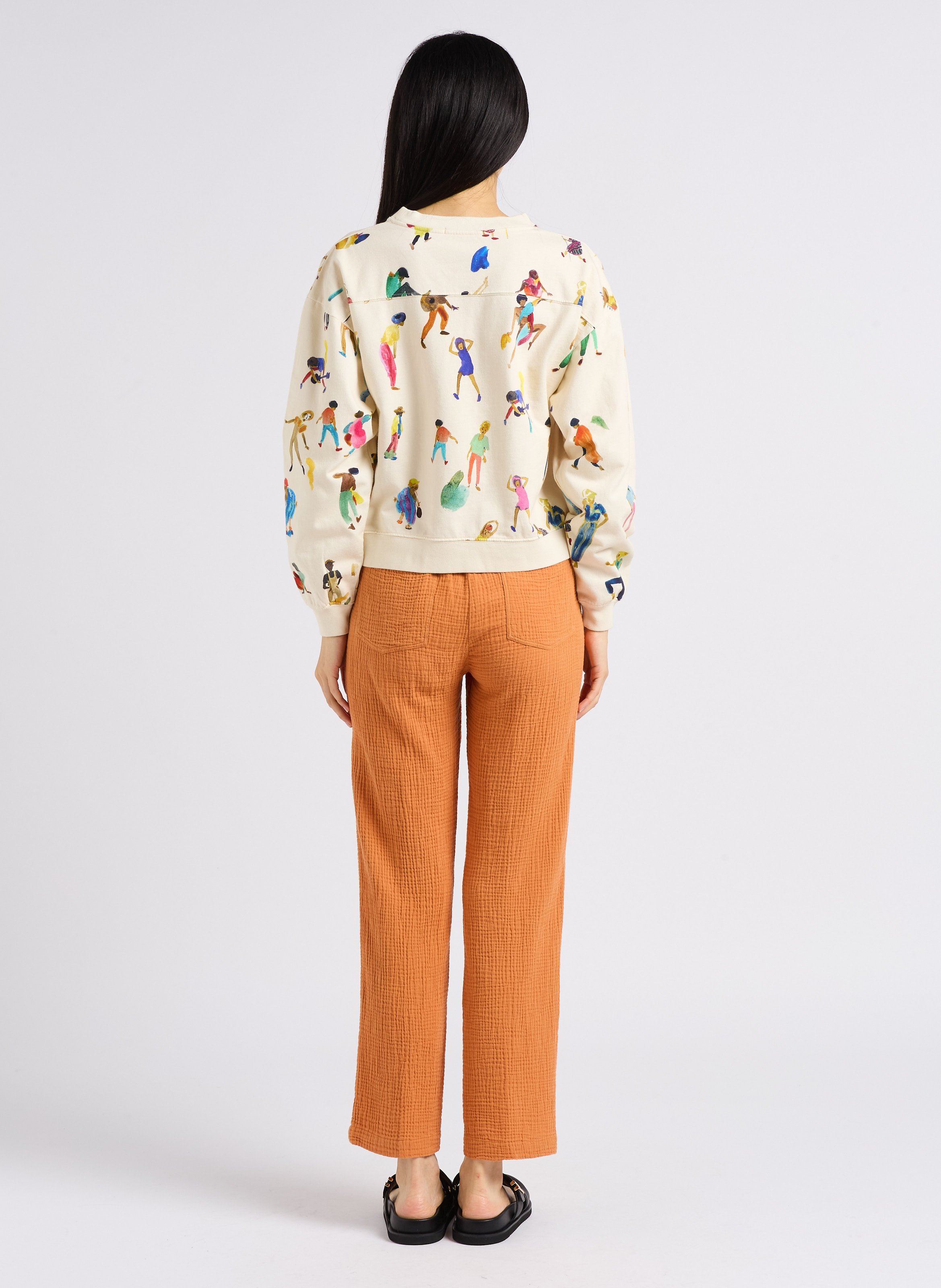 Gerade geschnittene Baumwollhose HARTFORD Orange