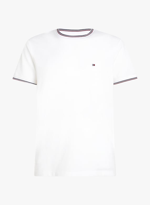 Round neck Organic Cotton T shirt White Tommy Hilfiger Men MW0MW35680 YBR WHITE Place des Tendances Europe