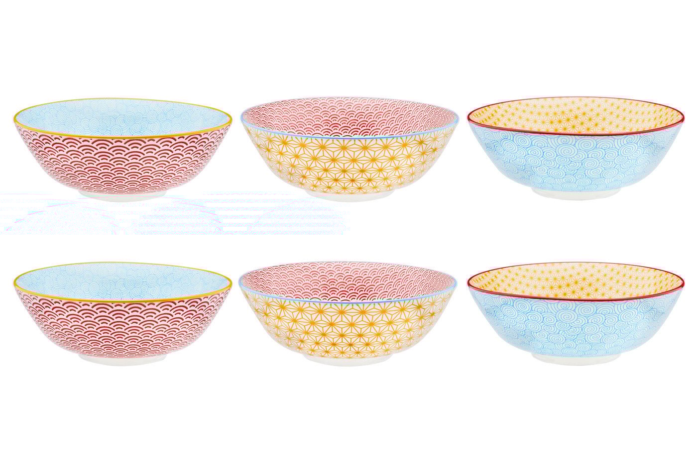 Bowl pattern ø21cm - 6 pieces - color BJORN