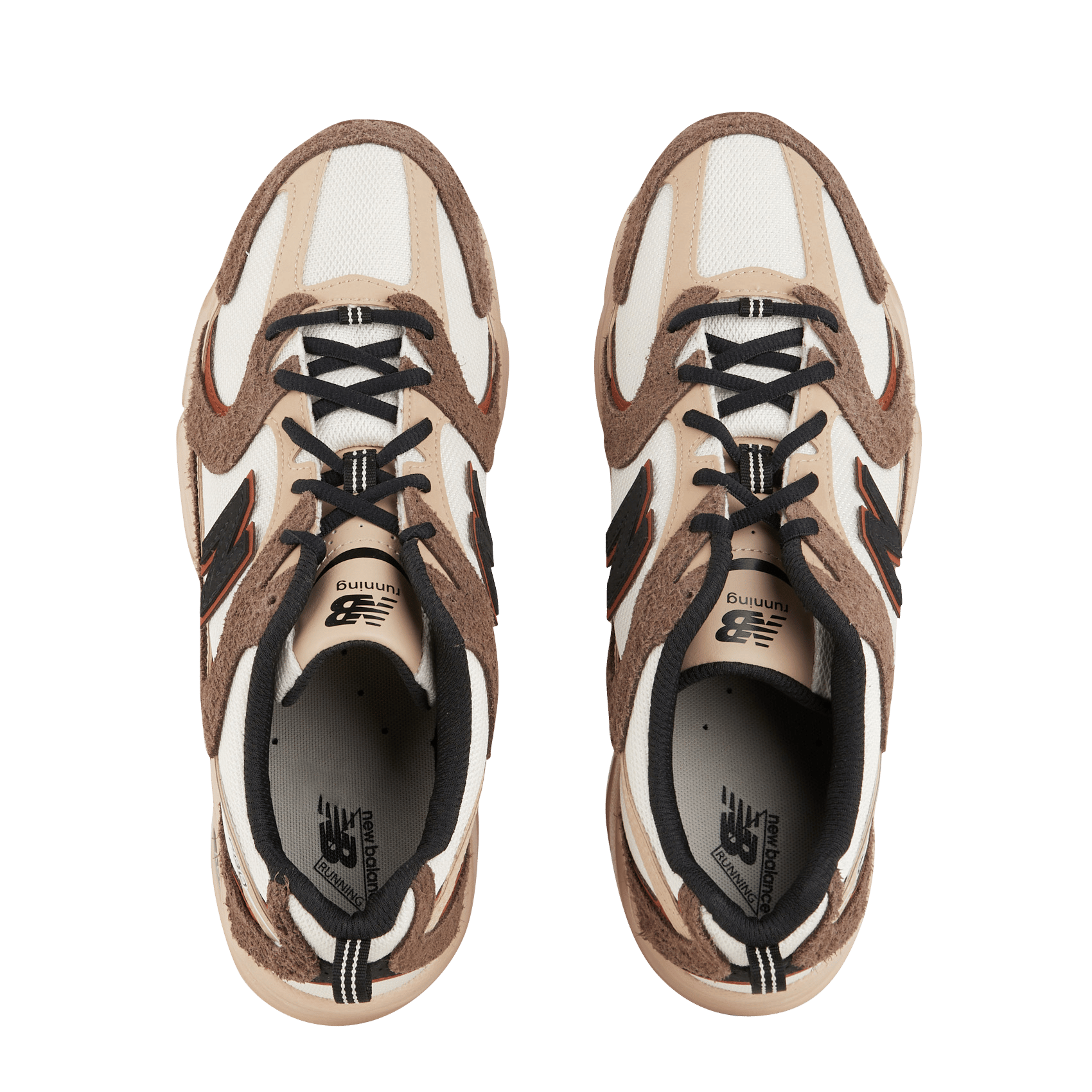 Baskets basse en cuir mélangé NEW BALANCE Marron