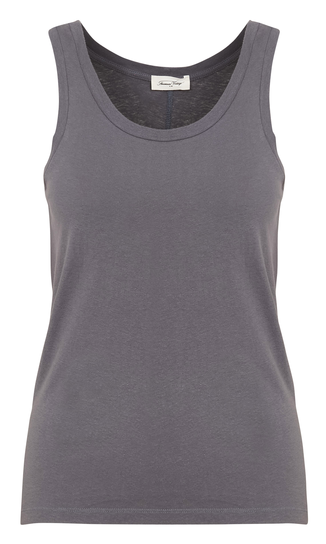 Débardeur col U en coton AMERICAN VINTAGE Gris