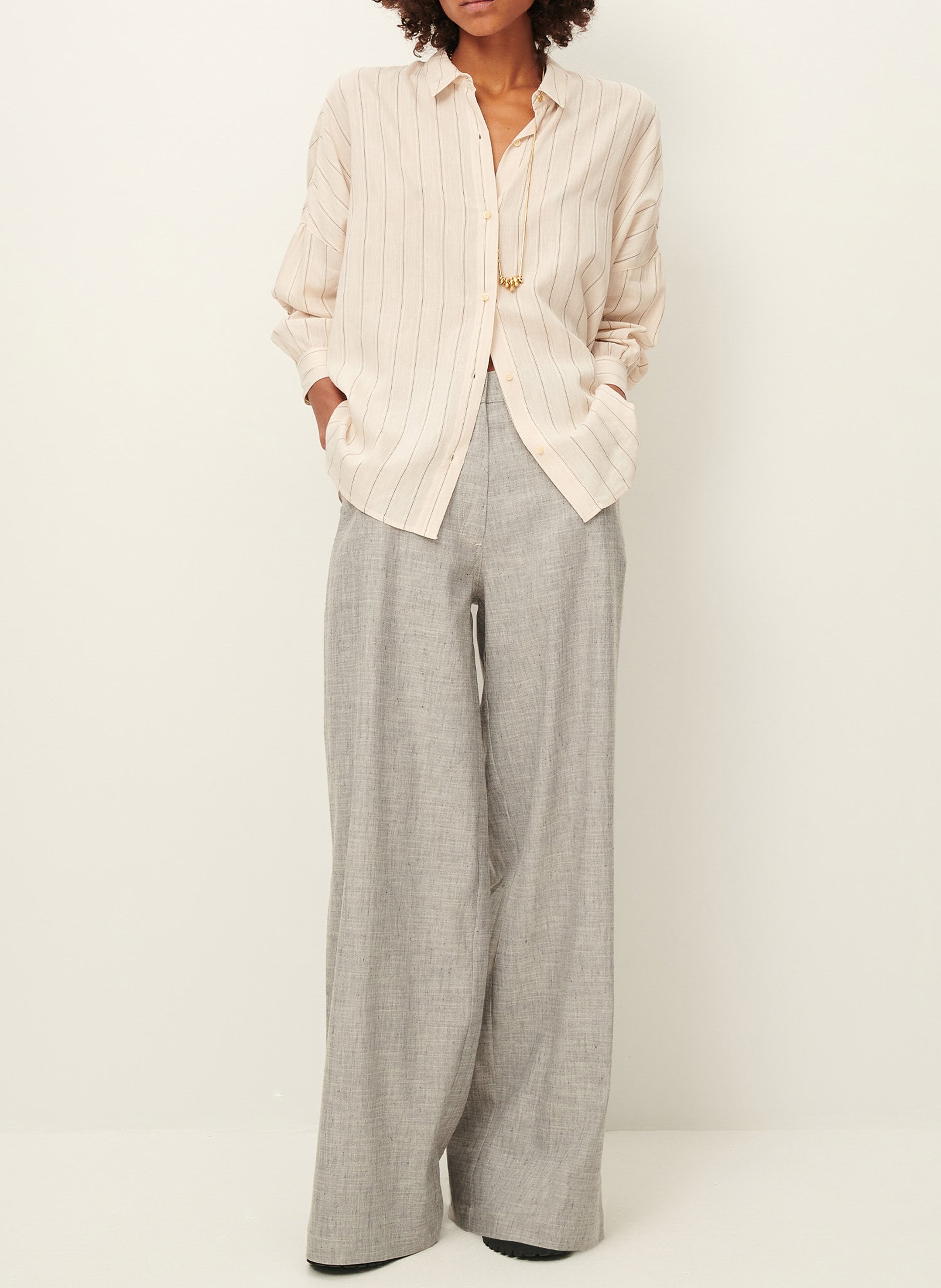 Chemise ample col classique SESSUN Beige