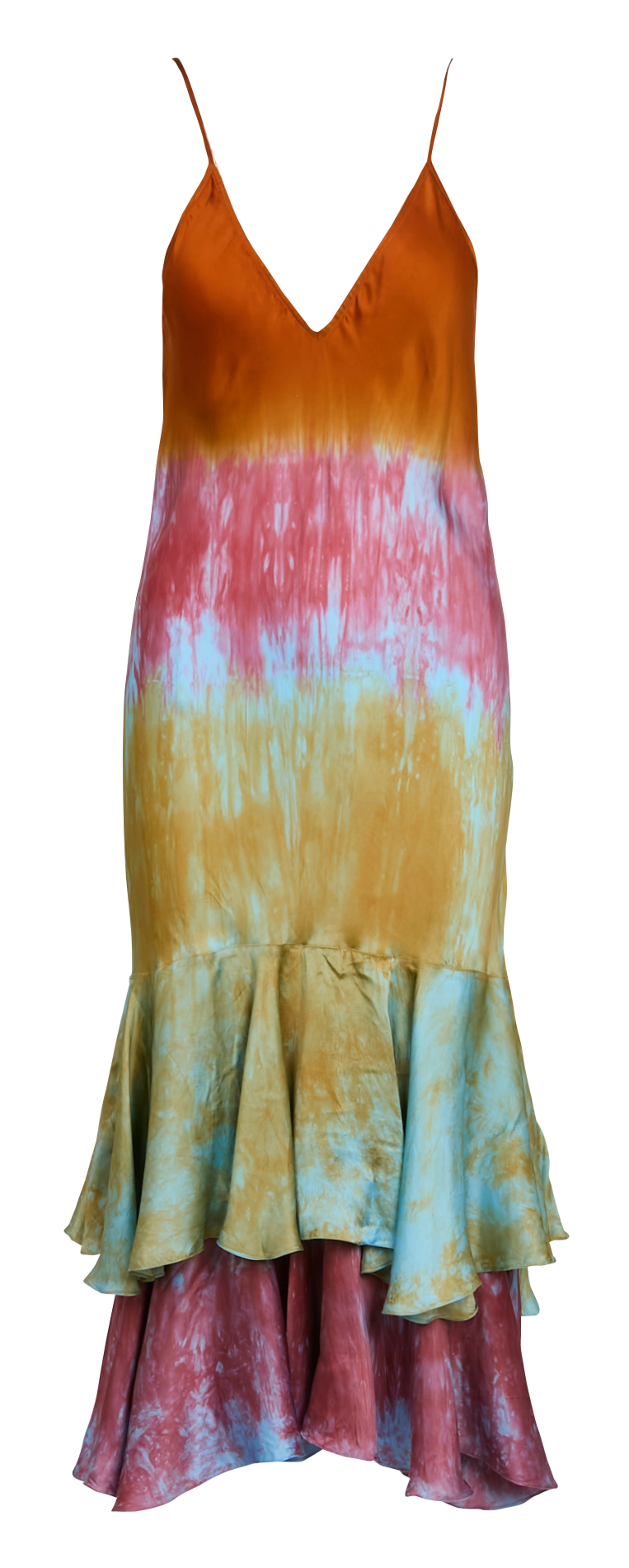 Robe midi dégradée à volants MES DEMOISELLES Multicolore