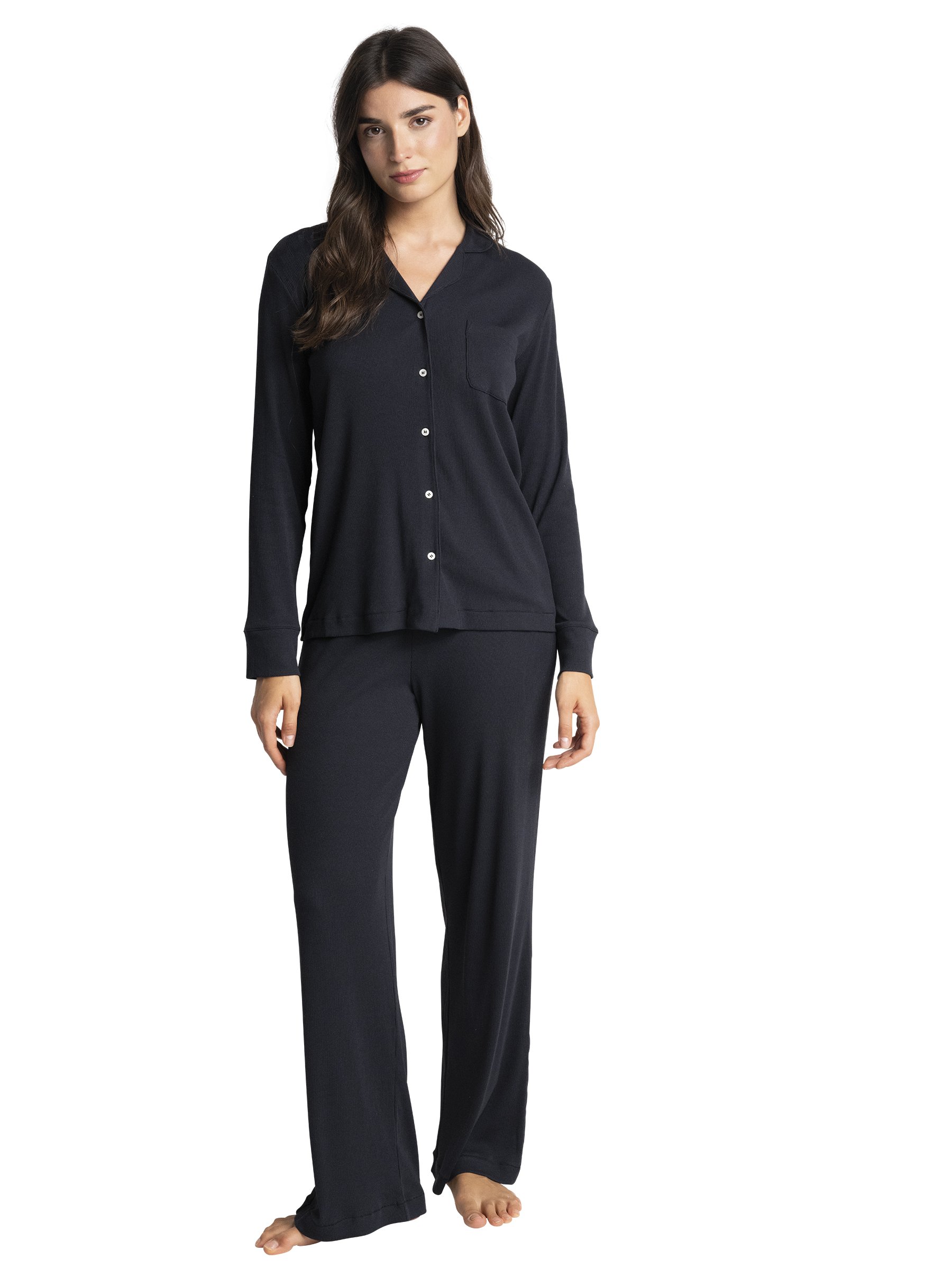 Long-sleeve pajama top PASSIONATA Black