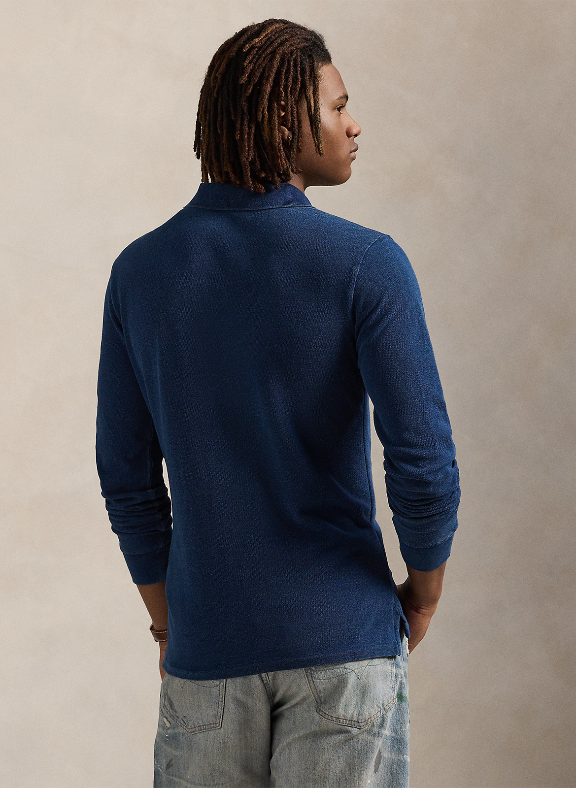 Slim-fit cotton polo shirt POLO RALPH LAUREN Blue