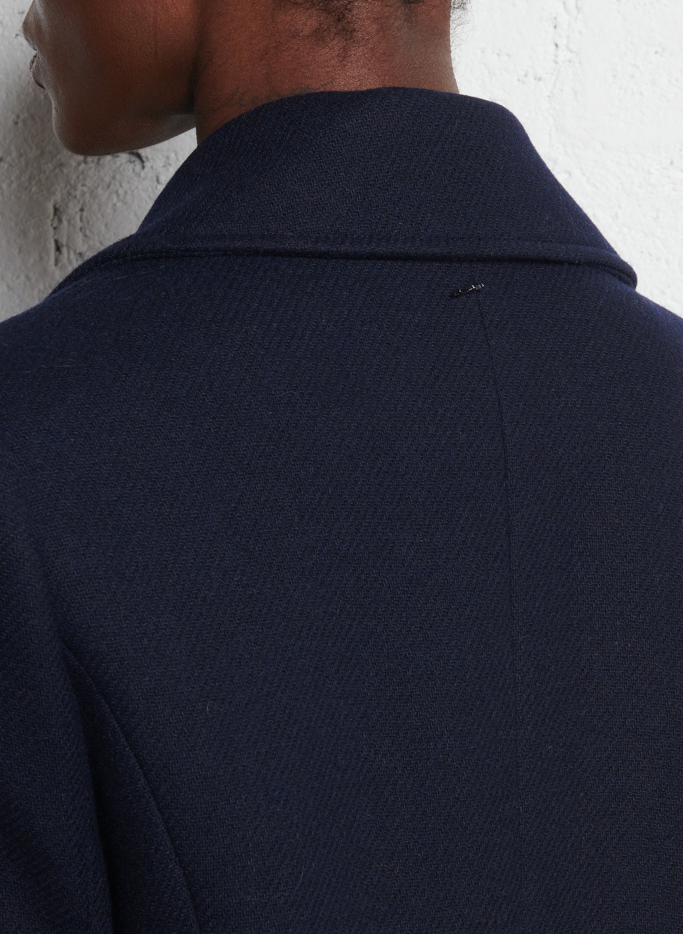 Manteau droit en coton mélangé ONE STEP Bleu