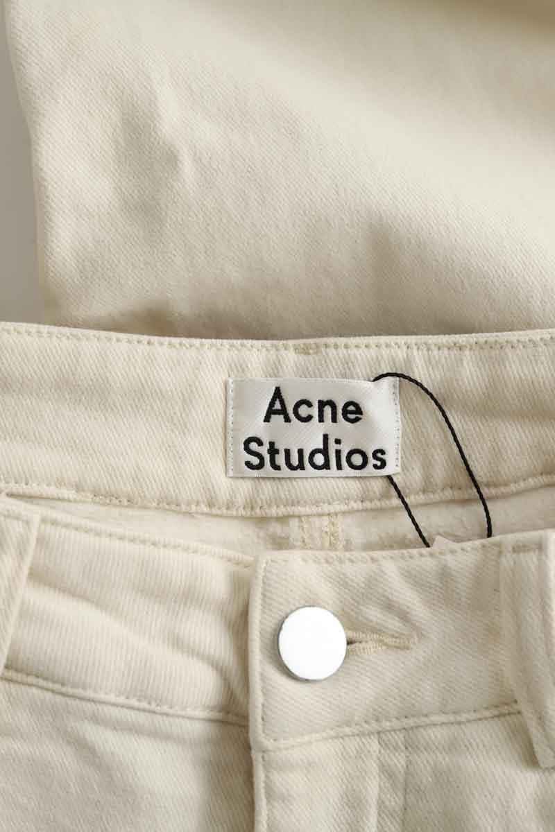 Cotton straight jeans ACNE STUDIOS - Seconde Main White