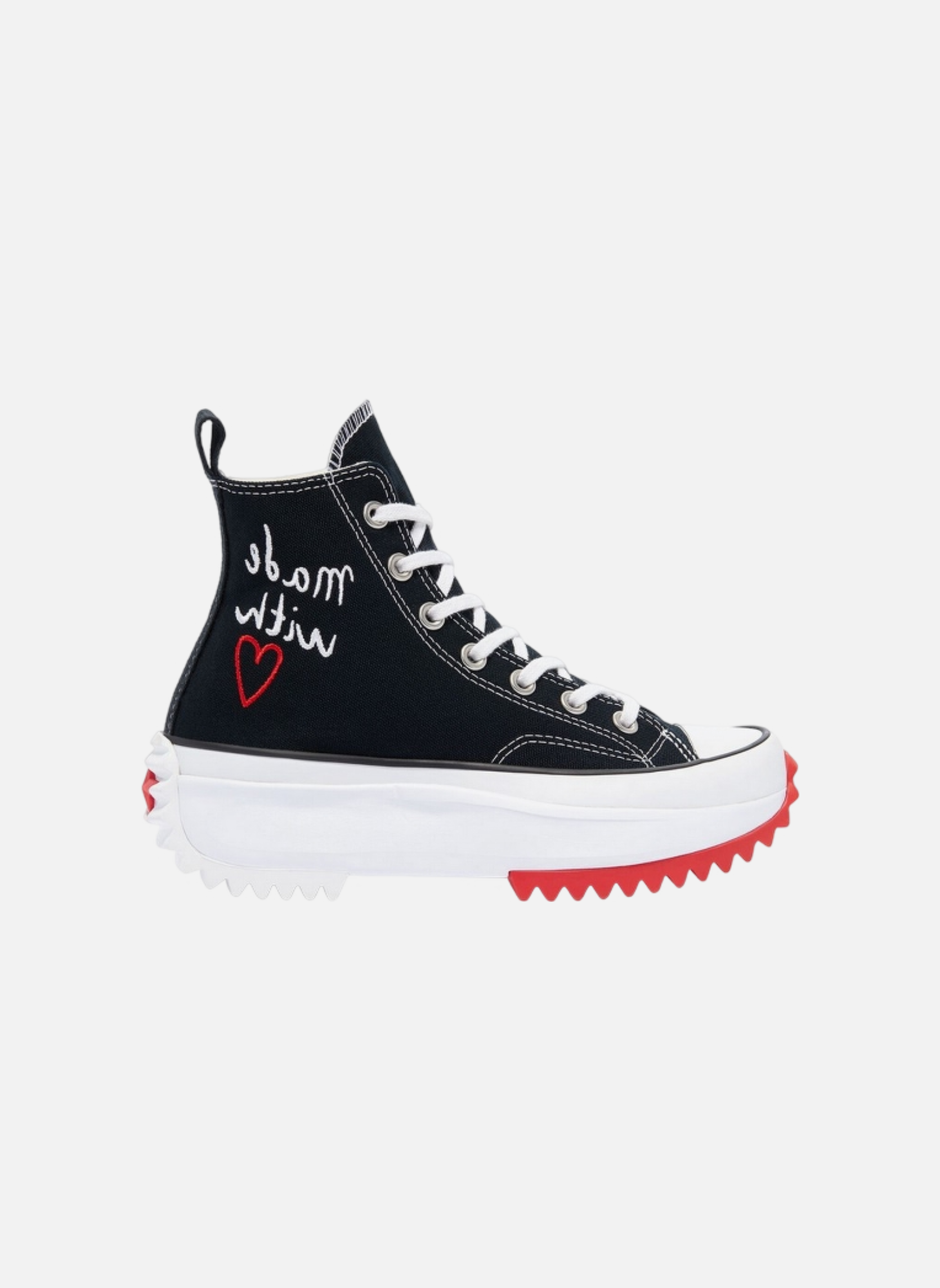 Baskets run star hike coeur rouge CONVERSE Black