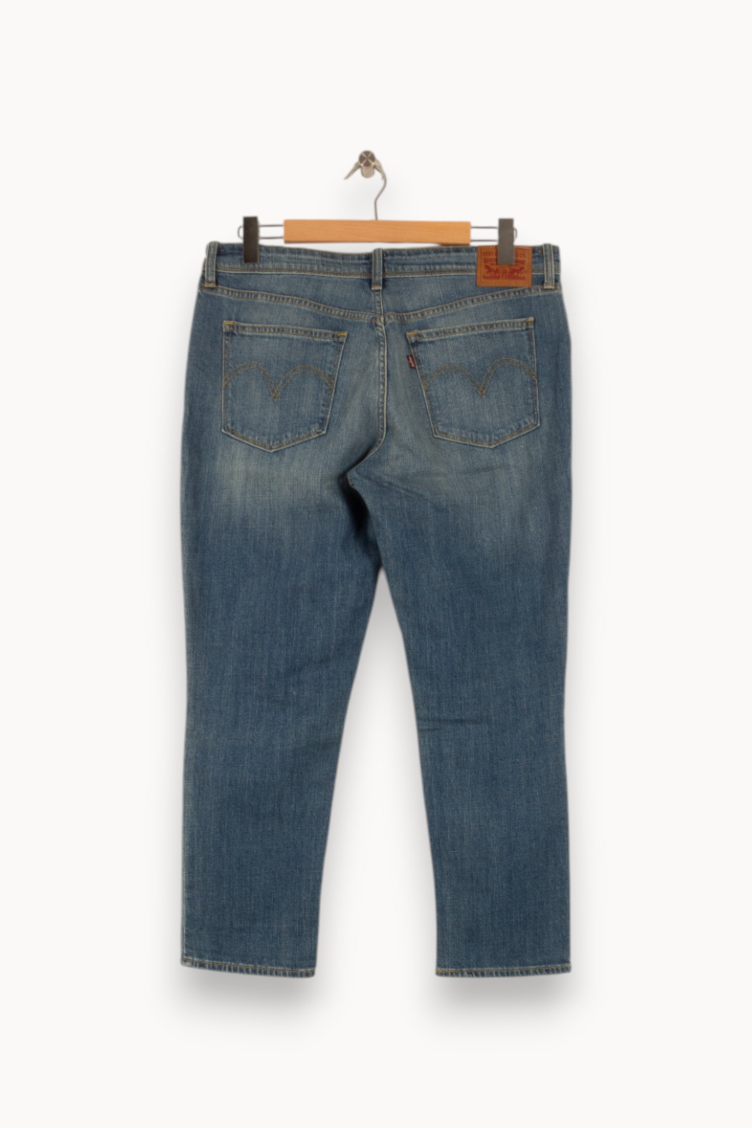 Cropped slim jeans with studs LEVI'S - Seconde main Blue