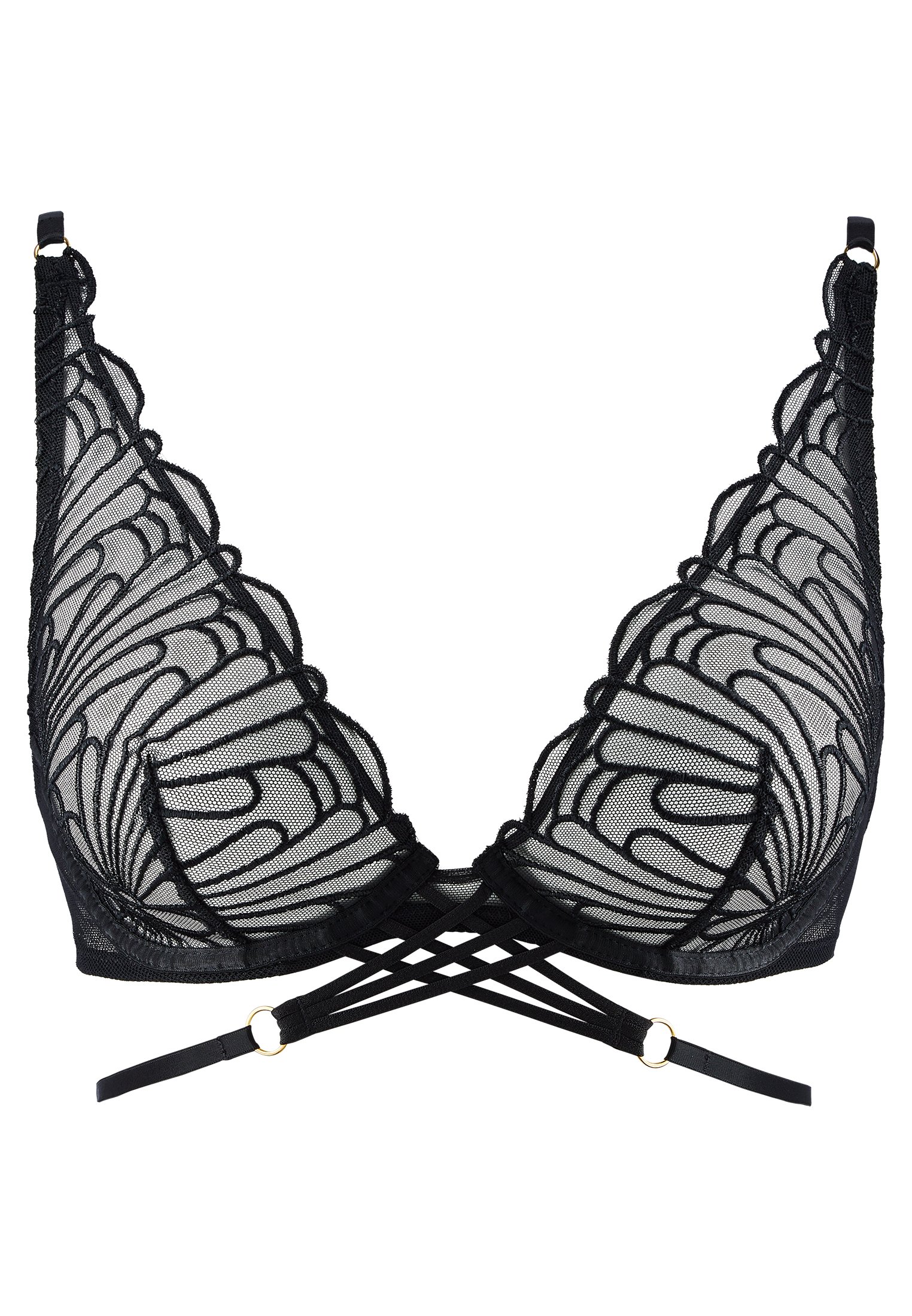 A la Folie kohl black underwired triangle bra AUBADE Black