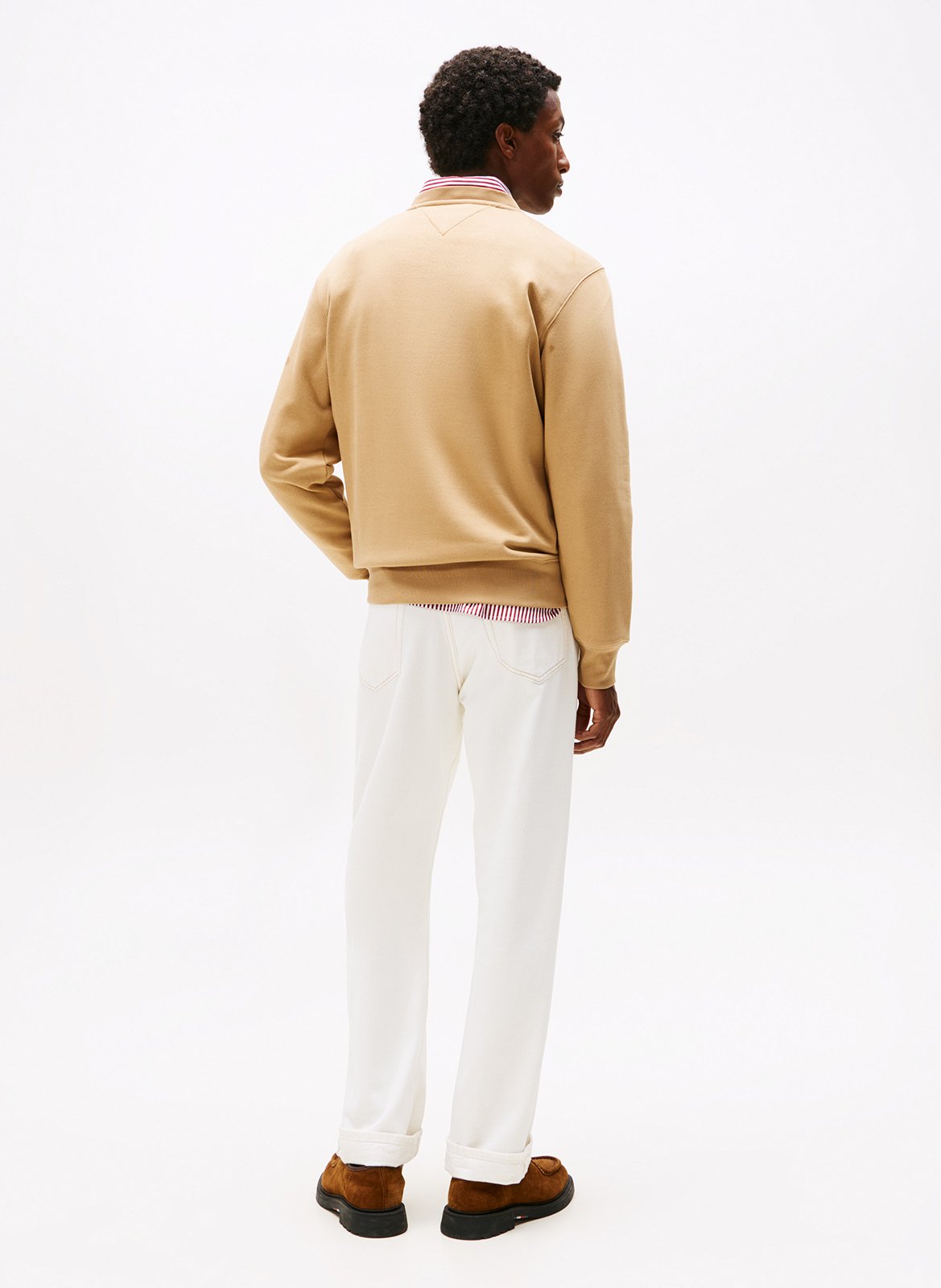 Besticktes Rundhals-Sweatshirt aus Bio-Baumwolle, Regular Fit TOMMY HILFIGER Braun