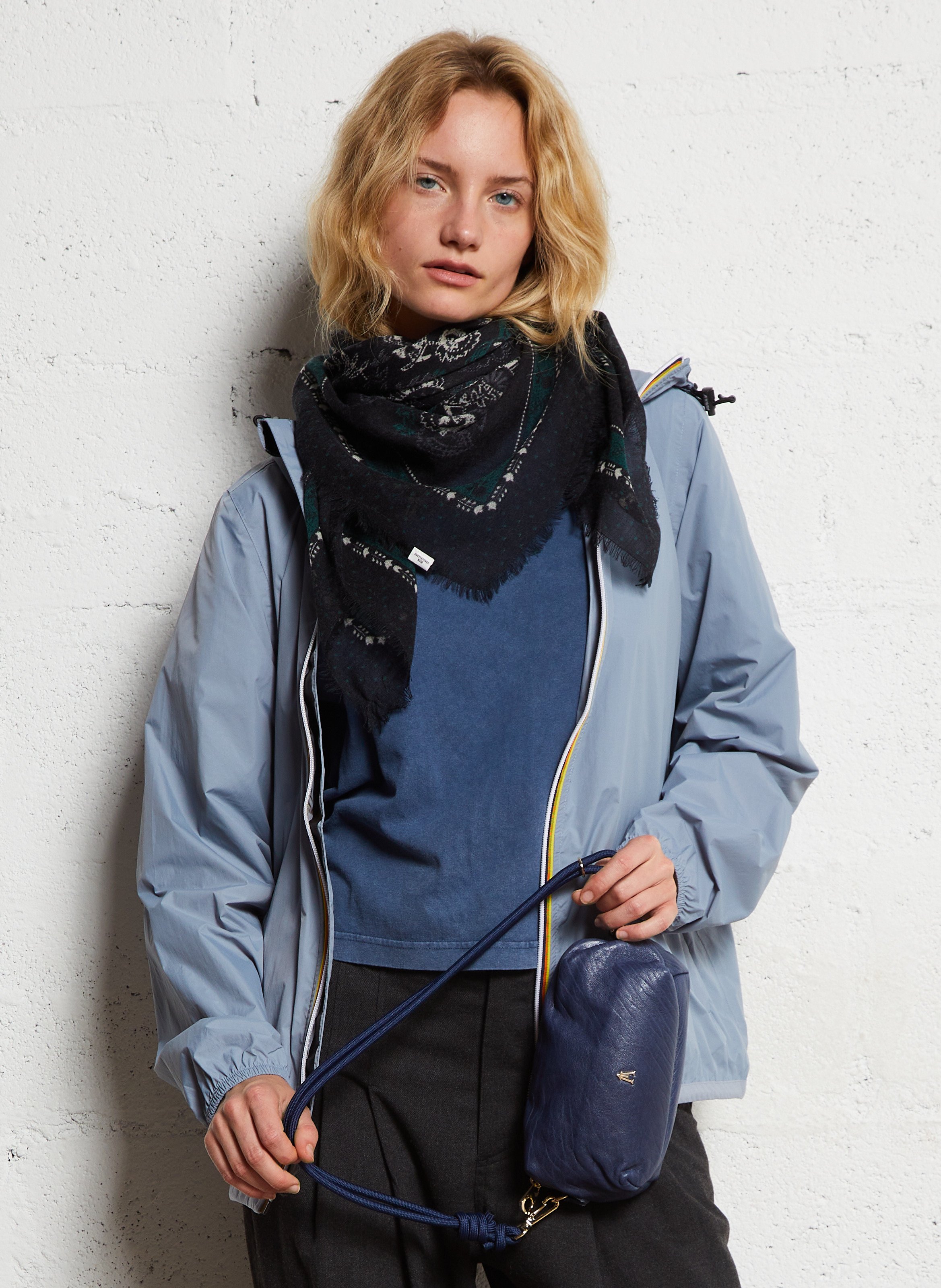 Sac porté épaule en cuir  CRAIE STUDIO Bleu