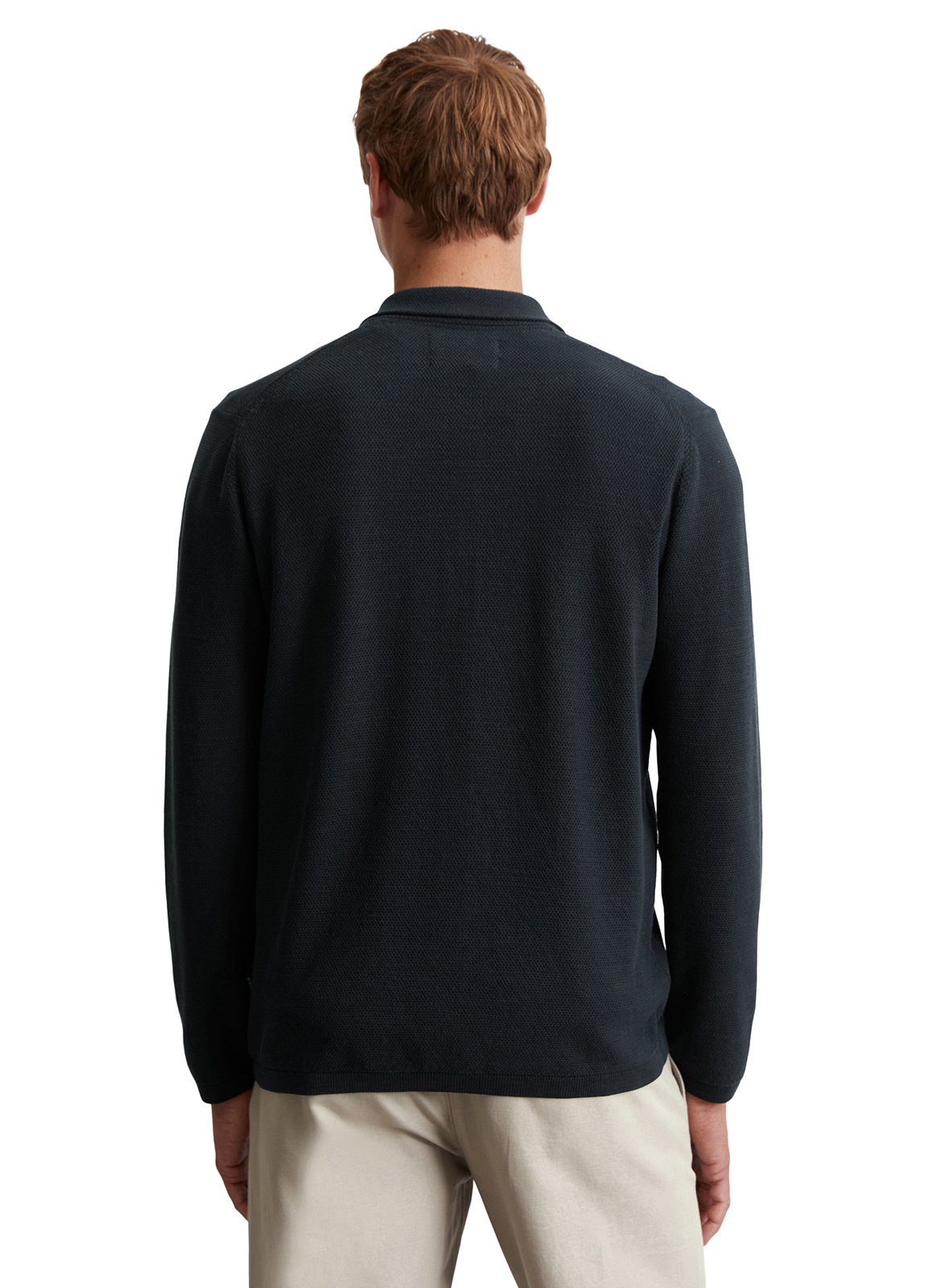 Gilet col classique en coton MARC O'POLO Bleu