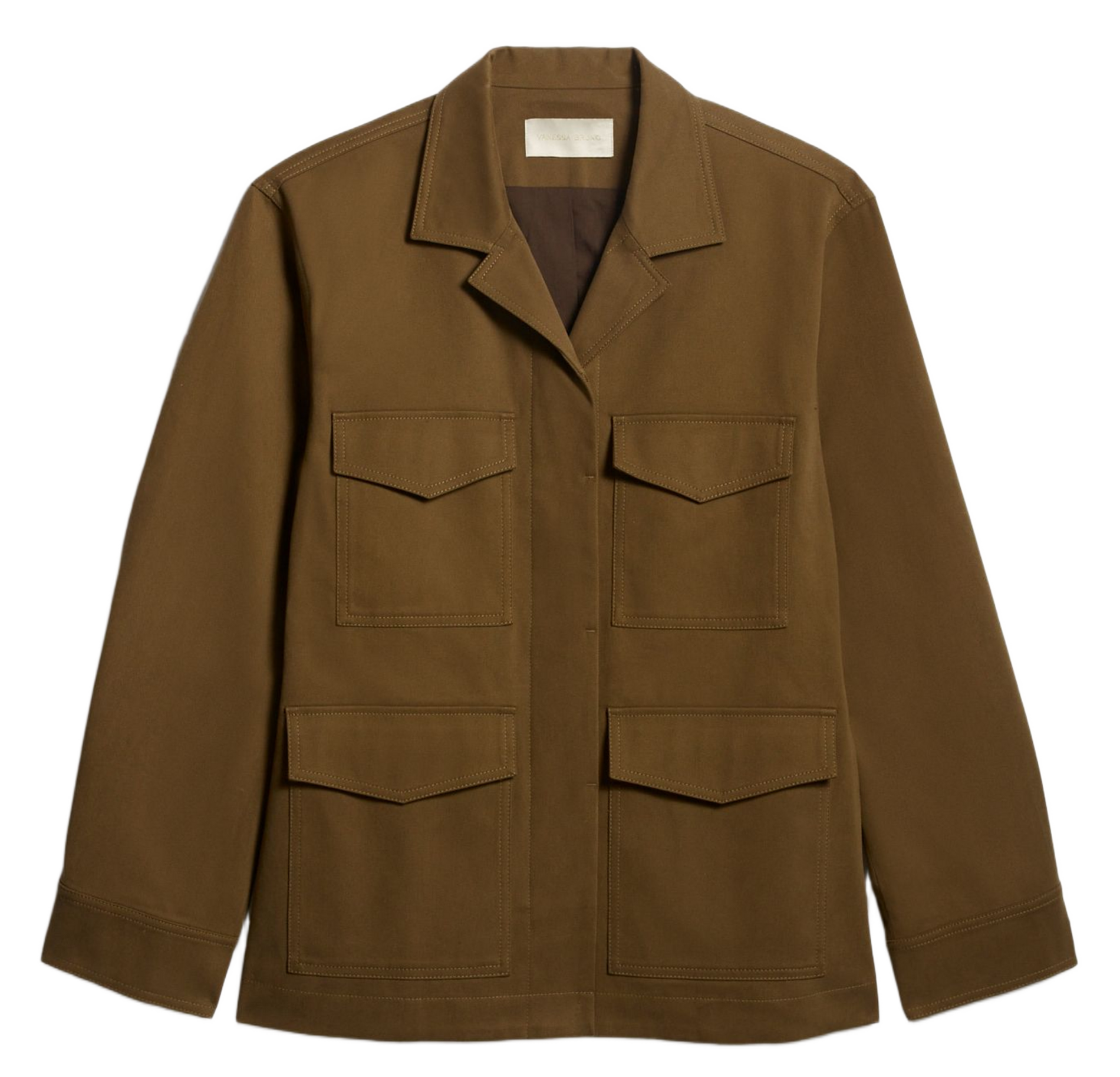 Oversized cotton blazer-style jacket VANESSA BRUNO Green