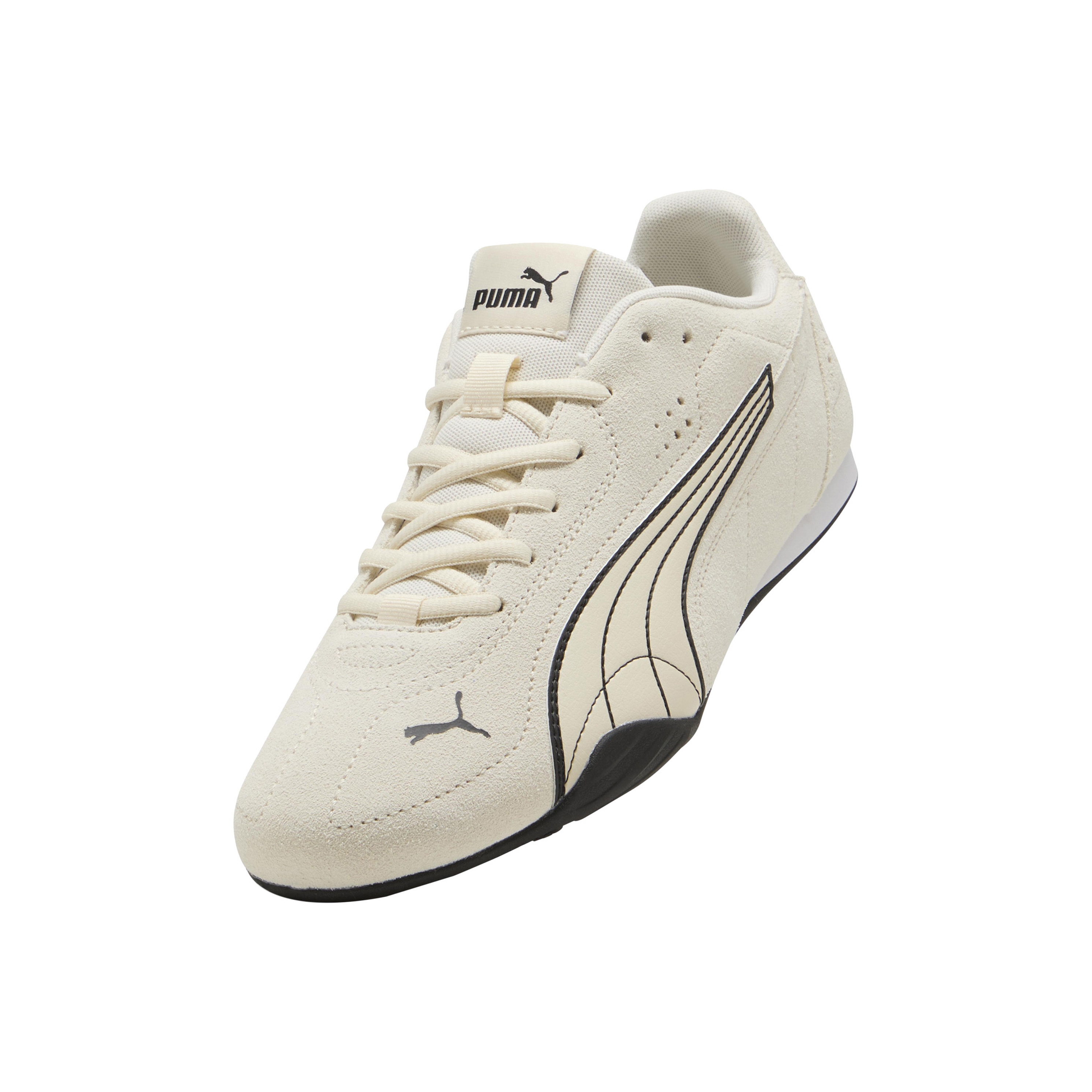 Leather basketball sneakers. PUMA Beige