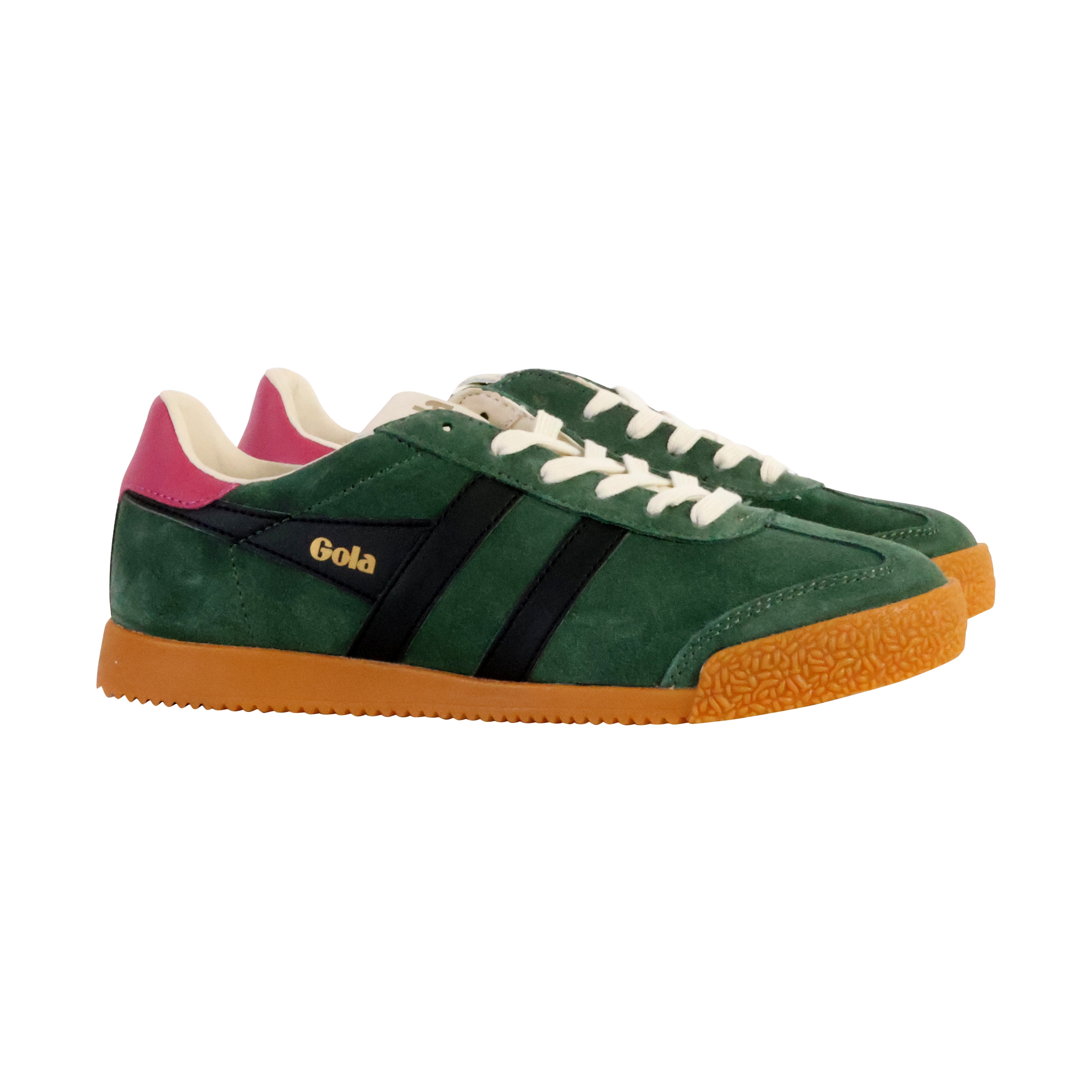 Low leather sneakers Elan GOLA Green