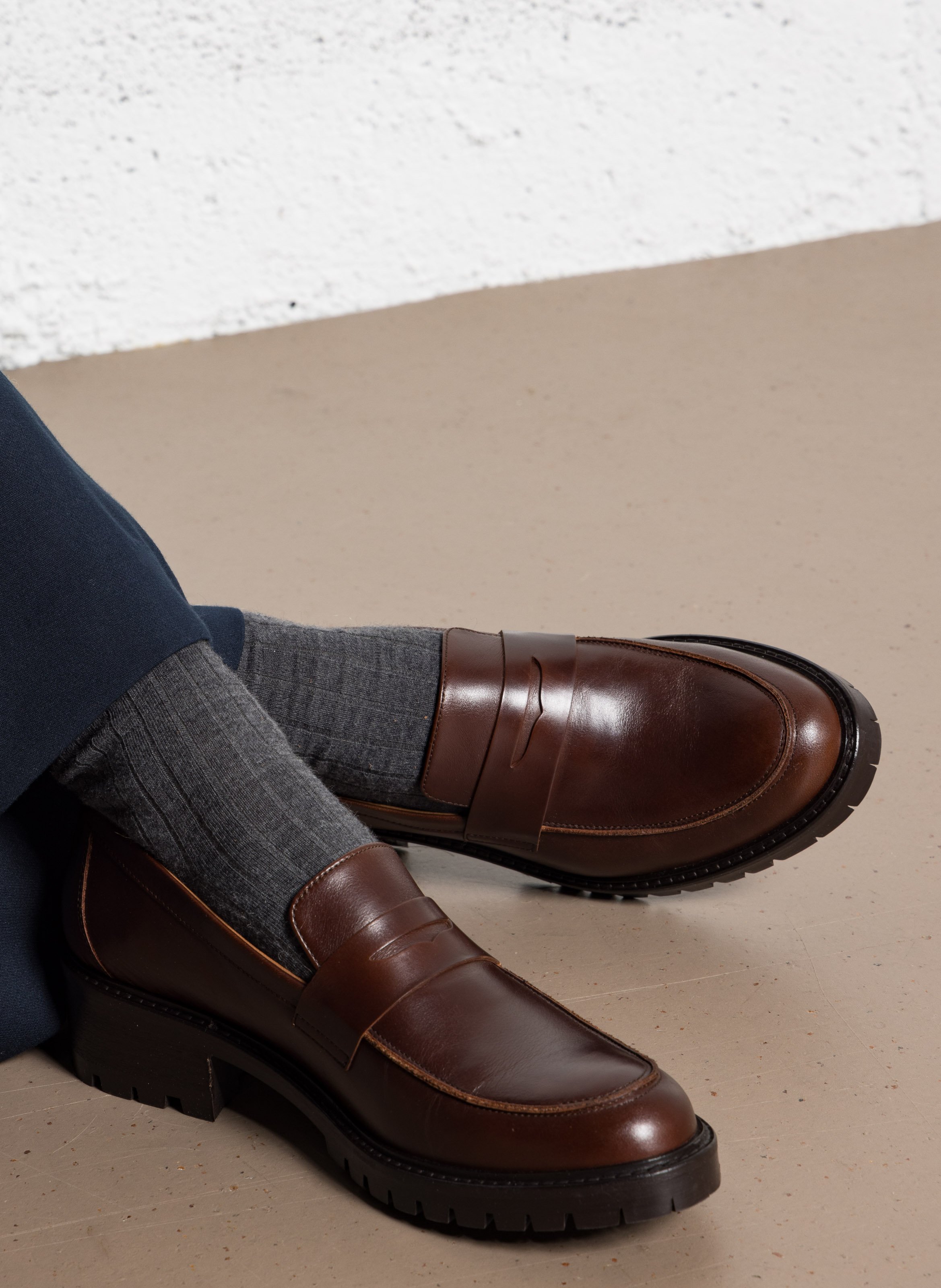 Mocassins en cuir MELLOW YELLOW Marron