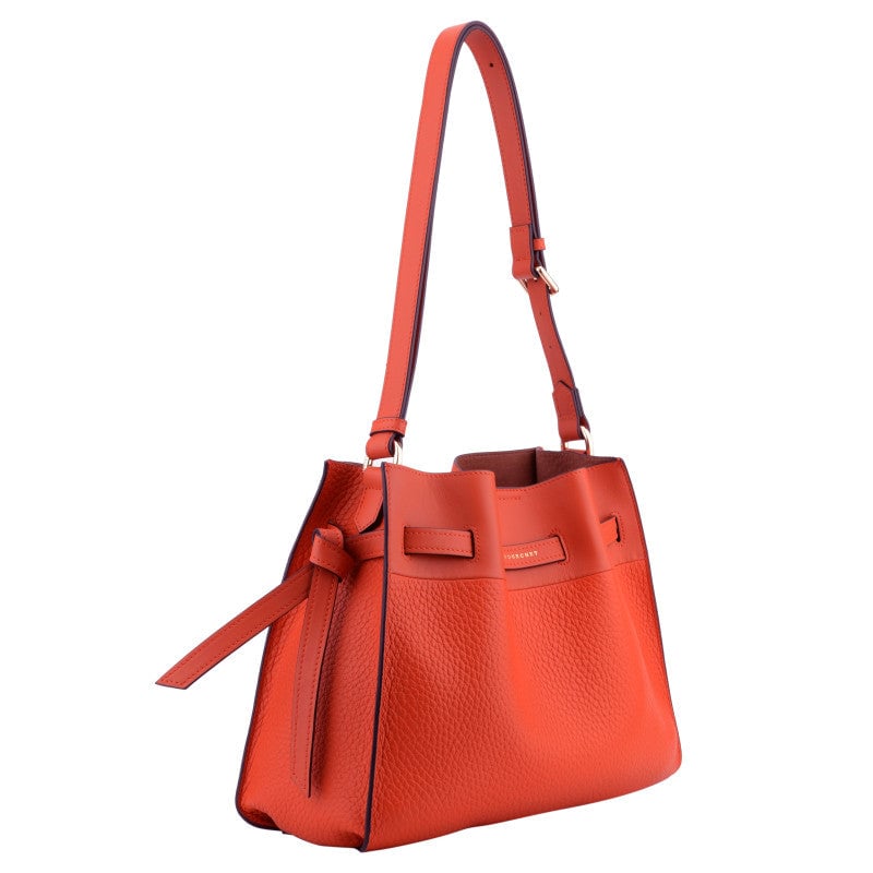 Shoulder bag - cowhide leather POURCHET Red