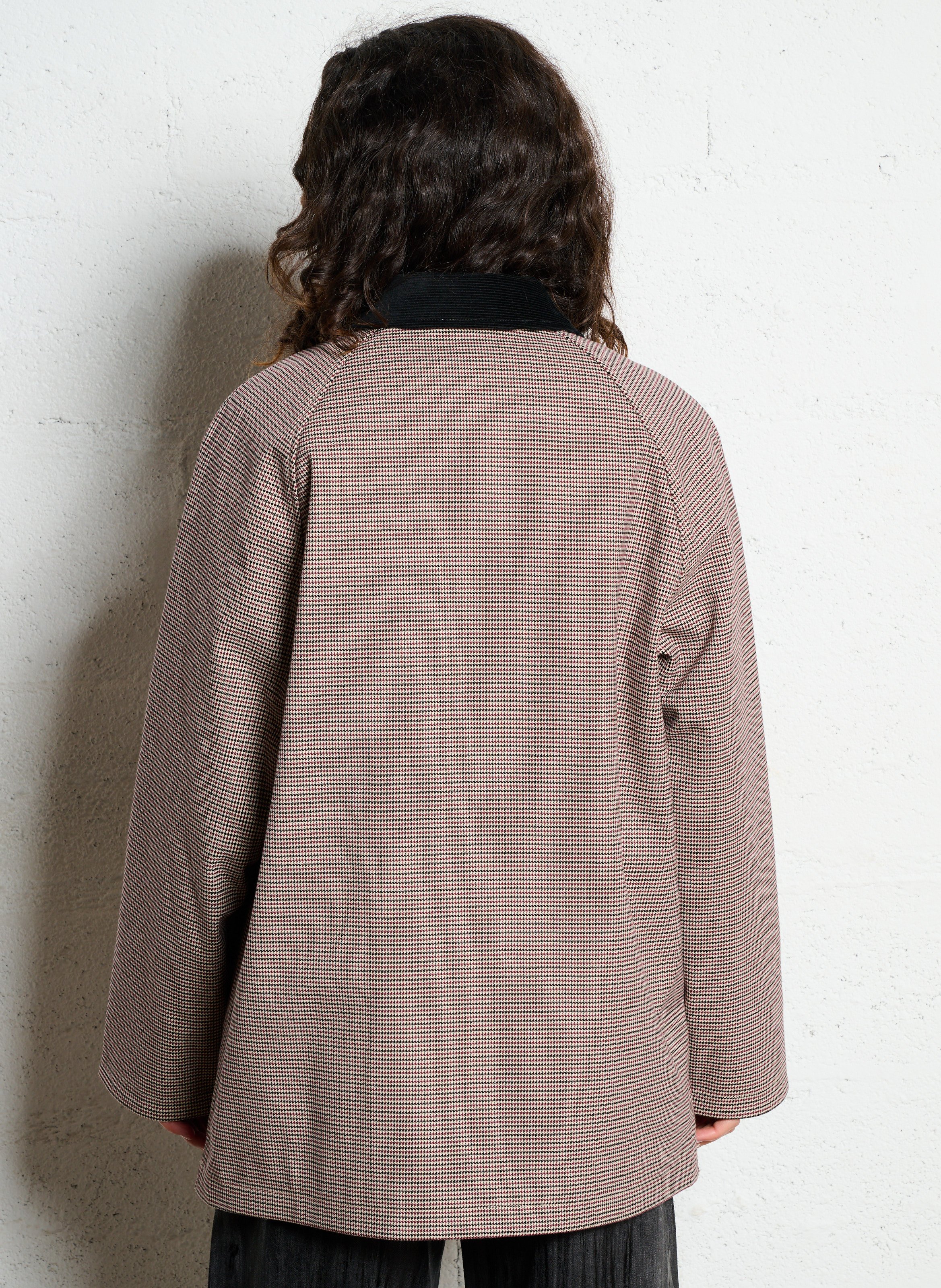 Checked jacket with classic collar IKKS Purple