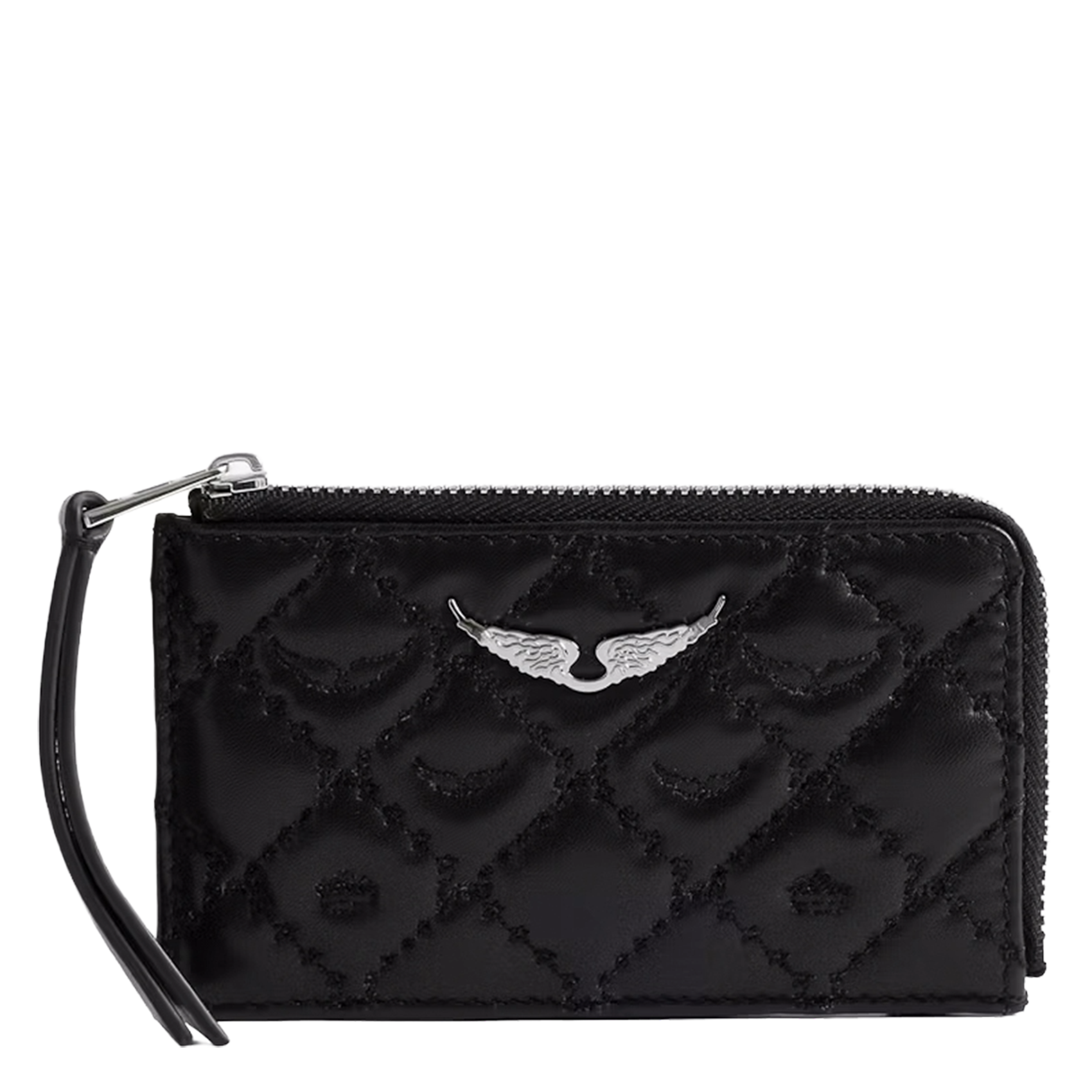 Porte-cartes en cuir matelassé ZADIG&VOLTAIRE Noir