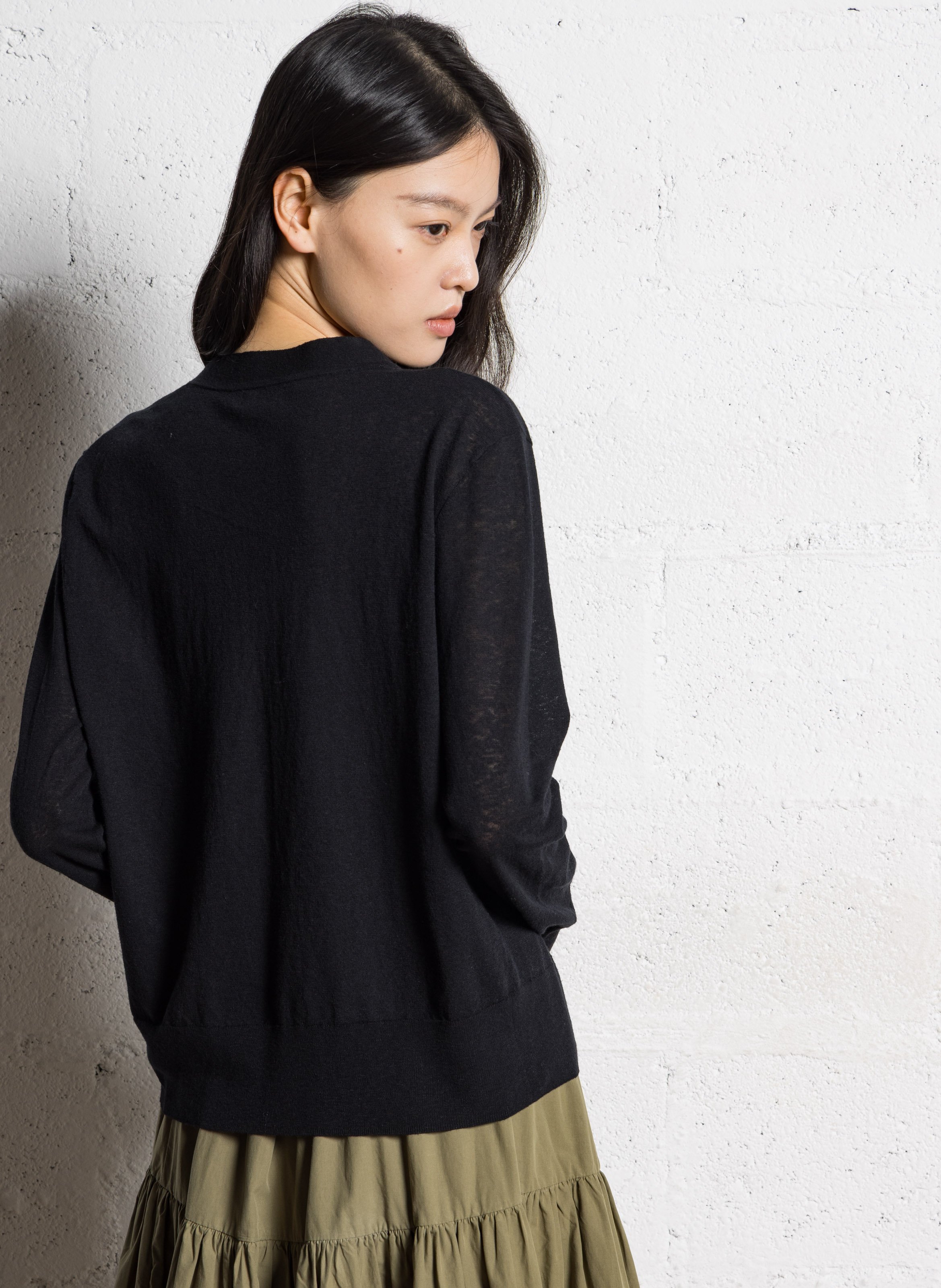 Rechte Mao-kraag vest JC SOPHIE Zwart