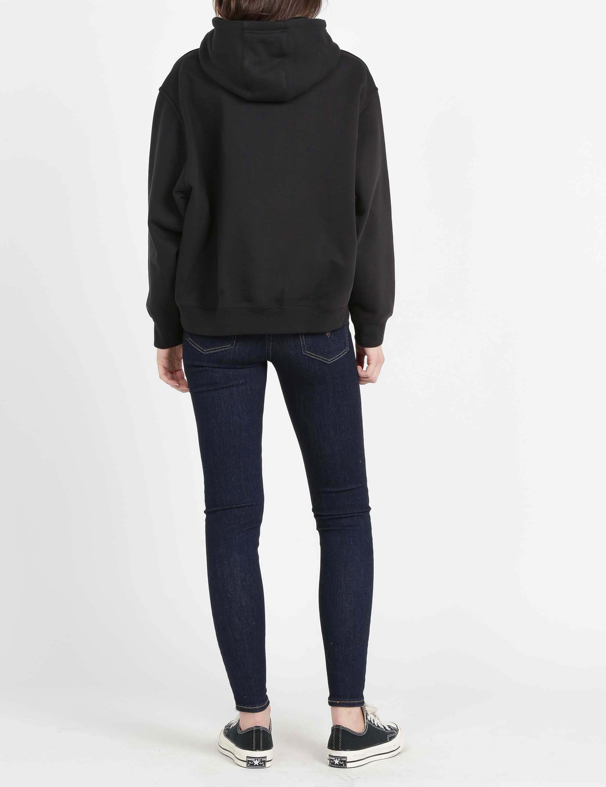 Round-neck cotton sweatshirt ADIDAS Black