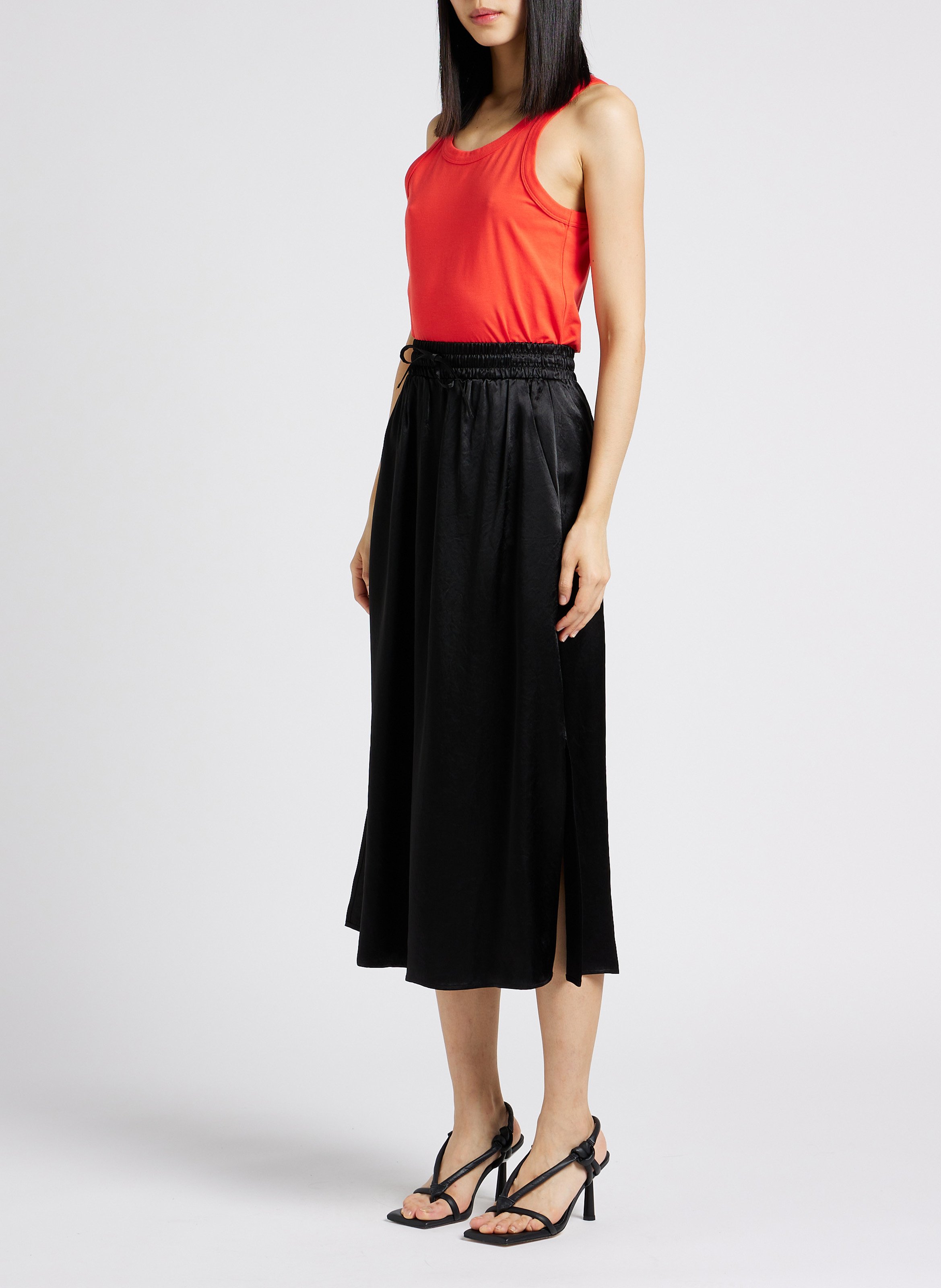 Round-neck cotton-blend tank top MAX MARA LEISURE Orange