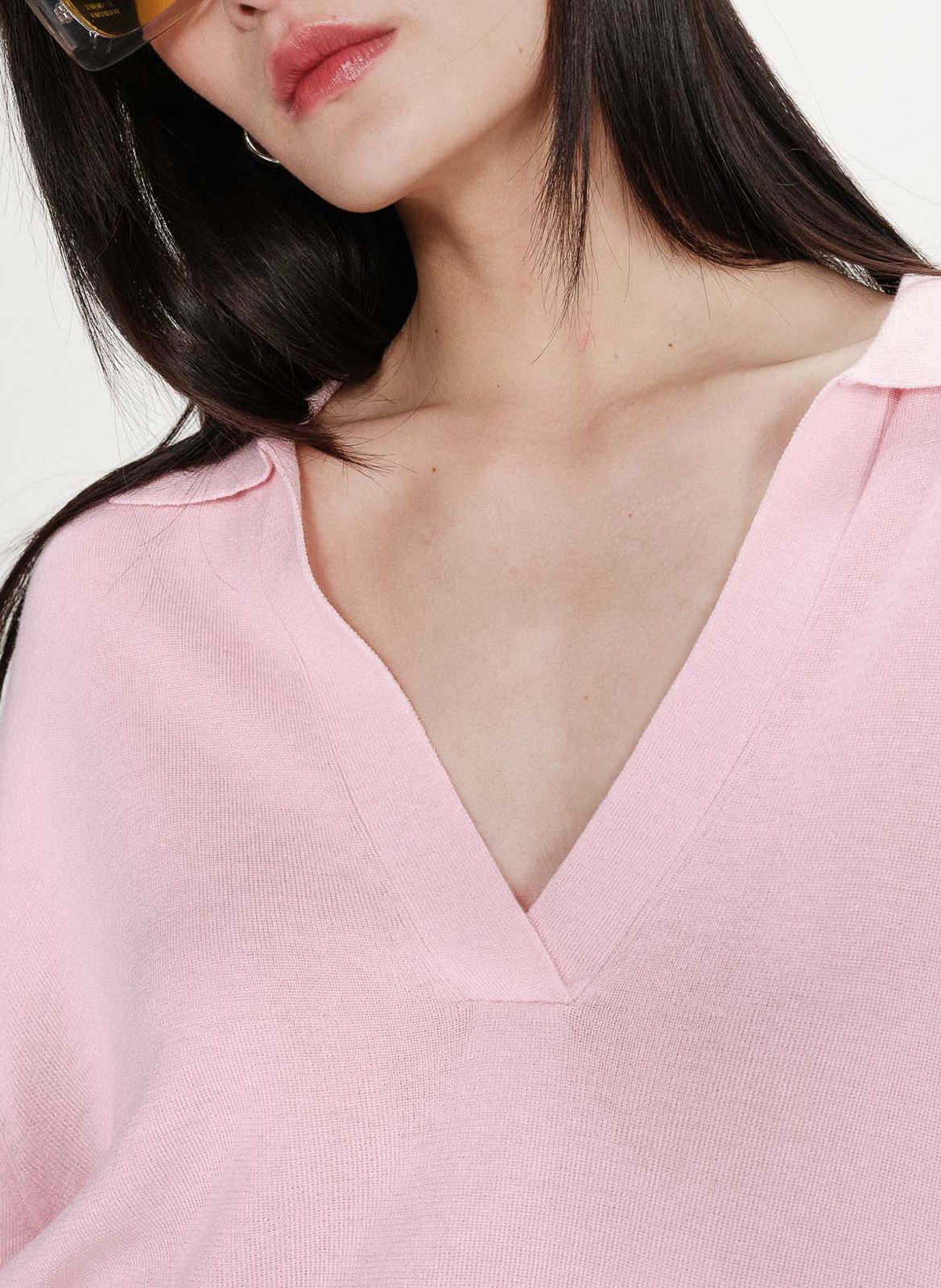 <p>Oversized classic knit sweater</p> GRACE ET MILA Pink