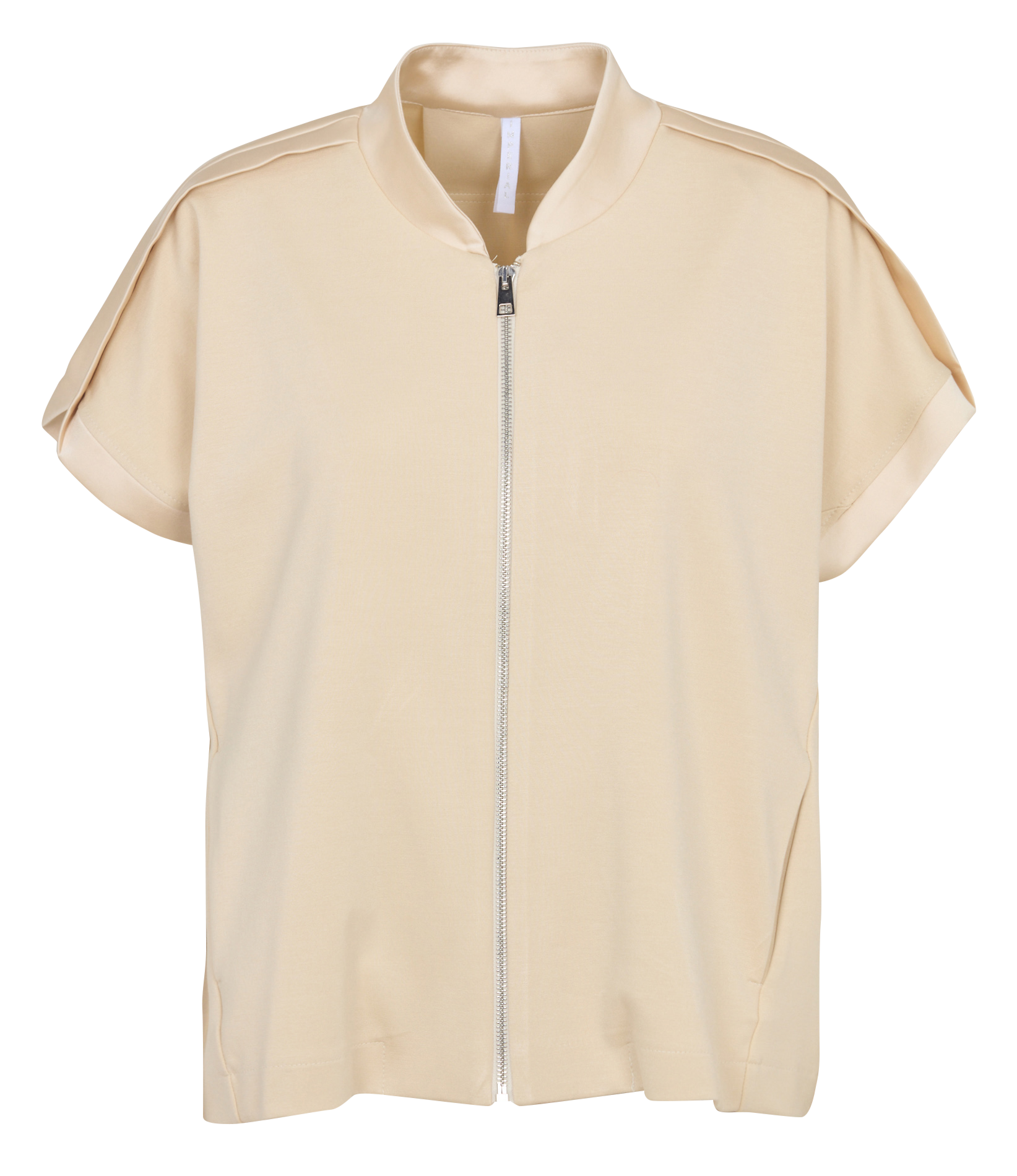 Oversized Zip-Up Vest IMPERIAL Beige