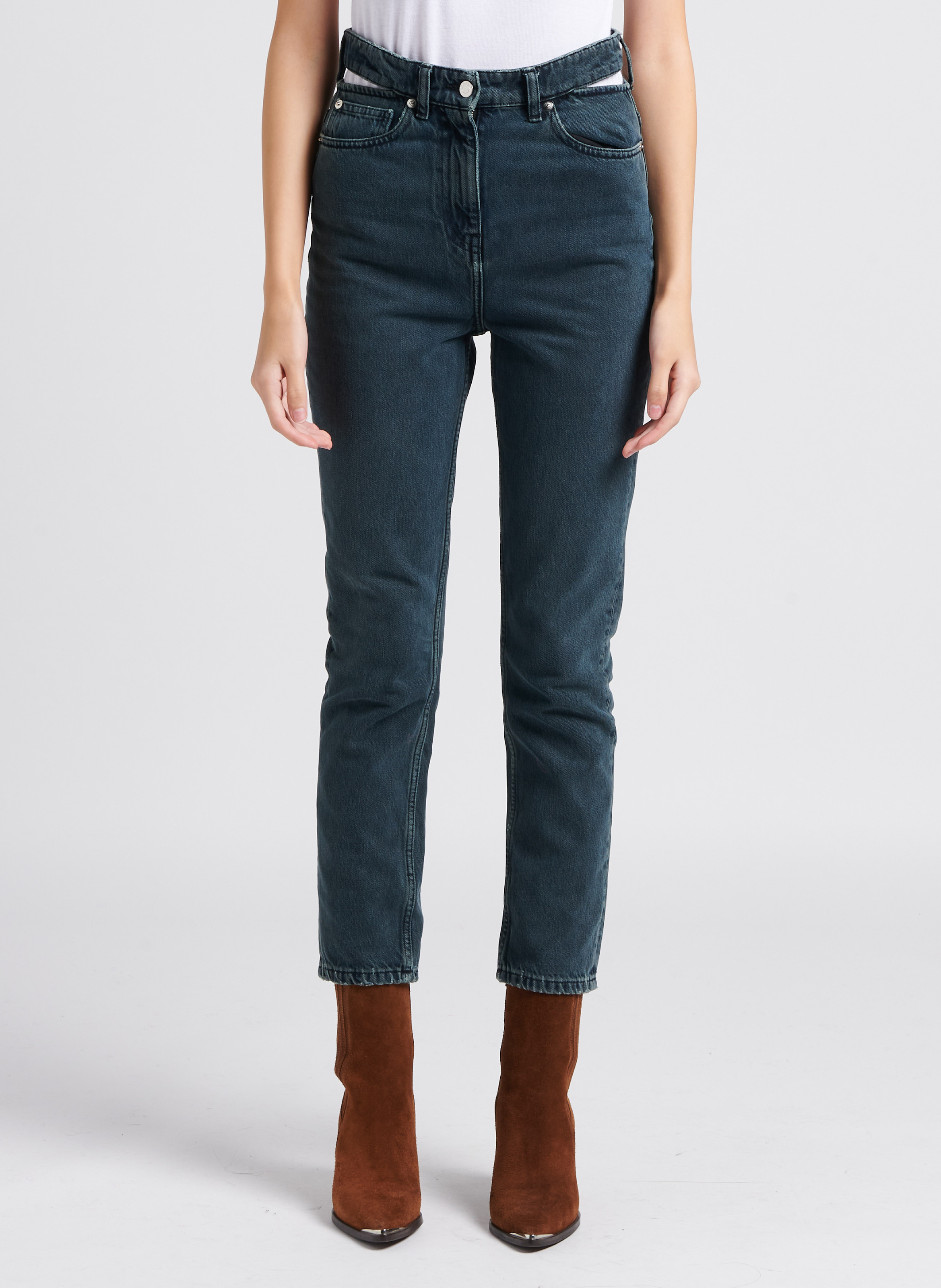 Straight-leg cotton jeans IRO Black