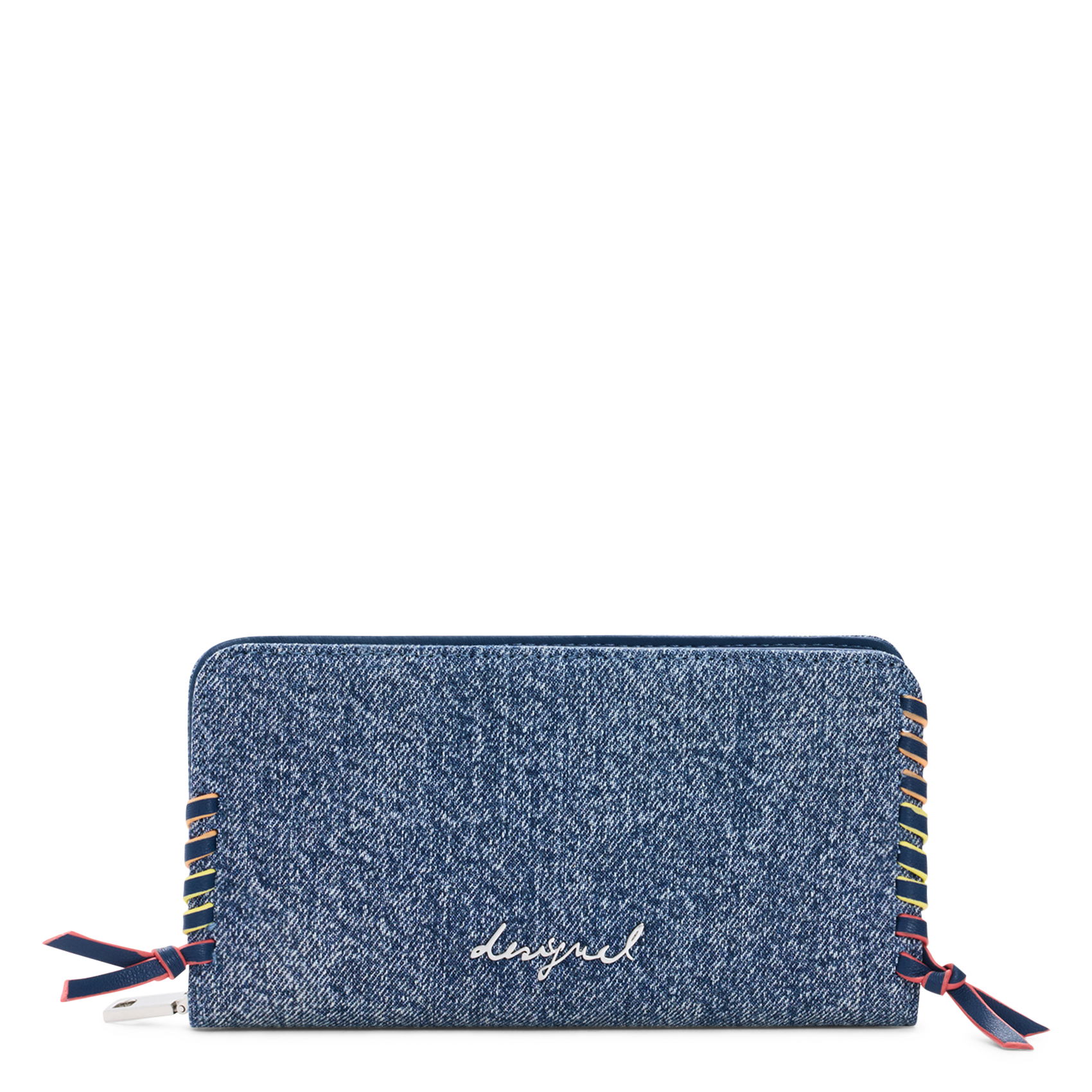 Cotton denim wallet DESIGUAL Blue