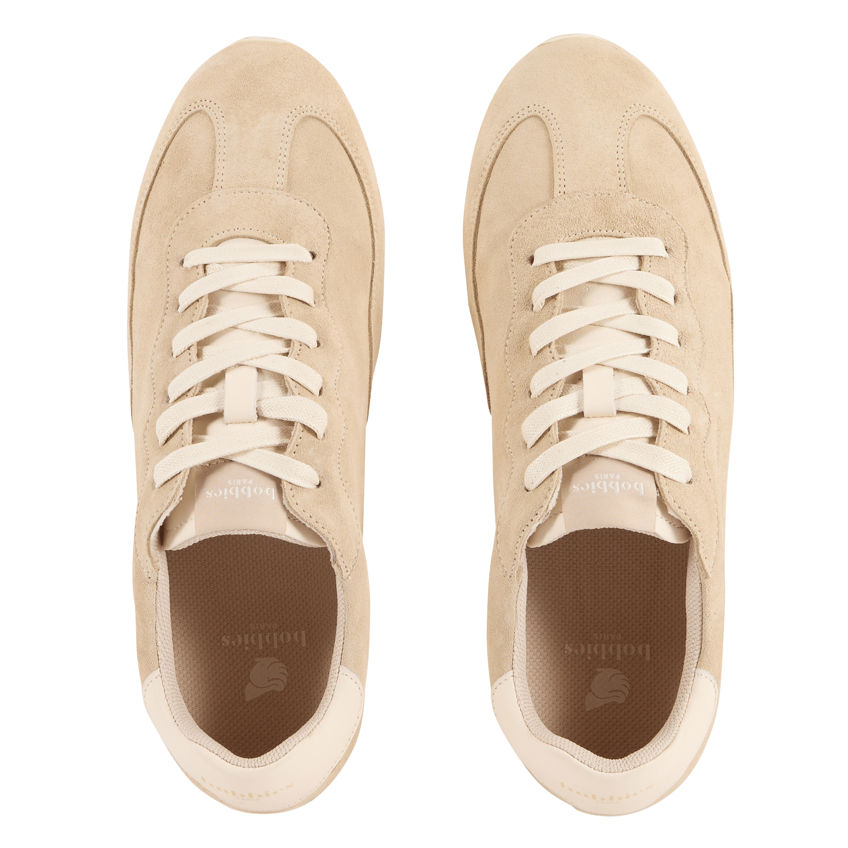 Niedrige Sneaker aus Veloursleder BOBBIES Beige