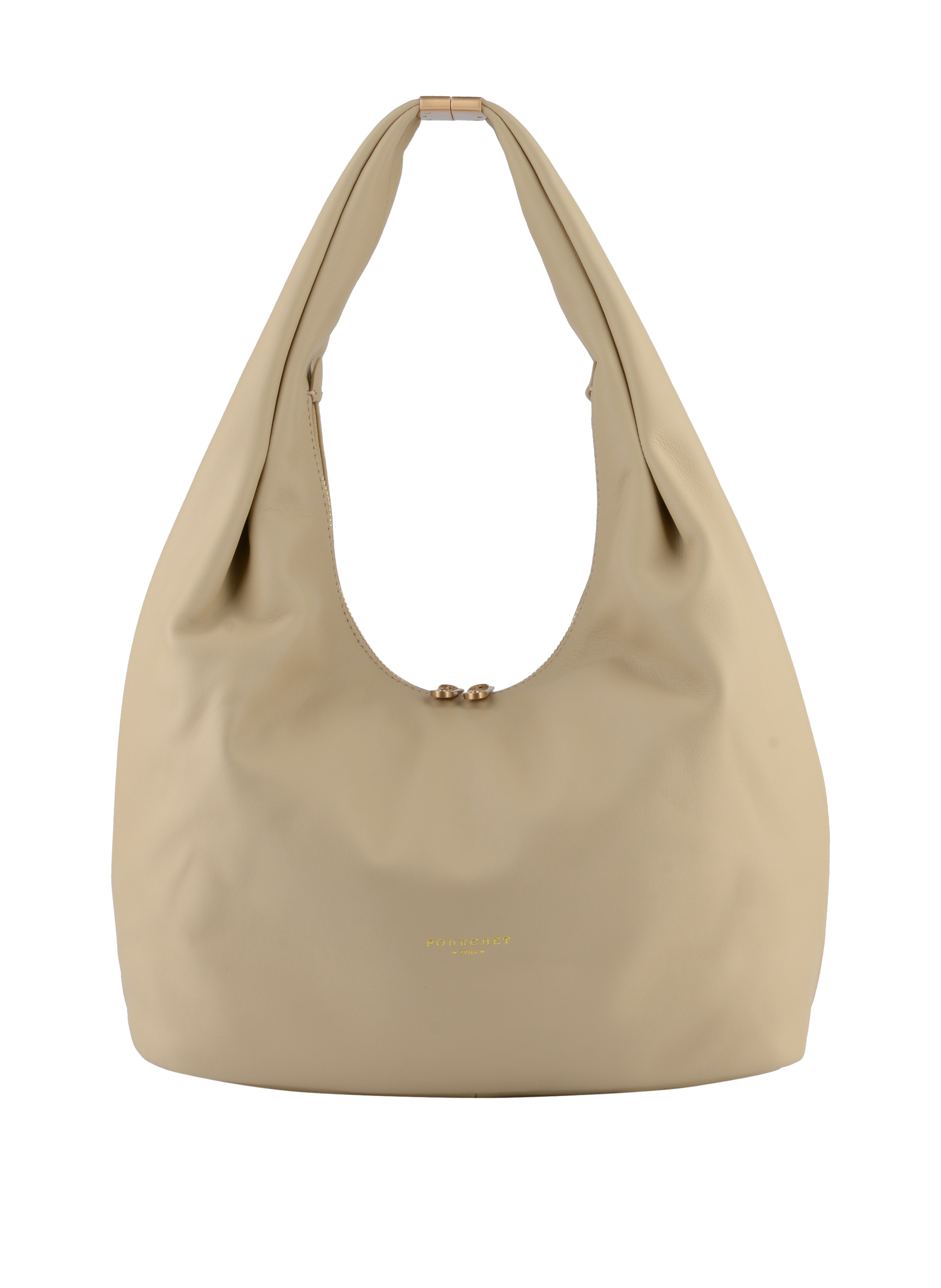 Calfskin leather shoulder bag POURCHET