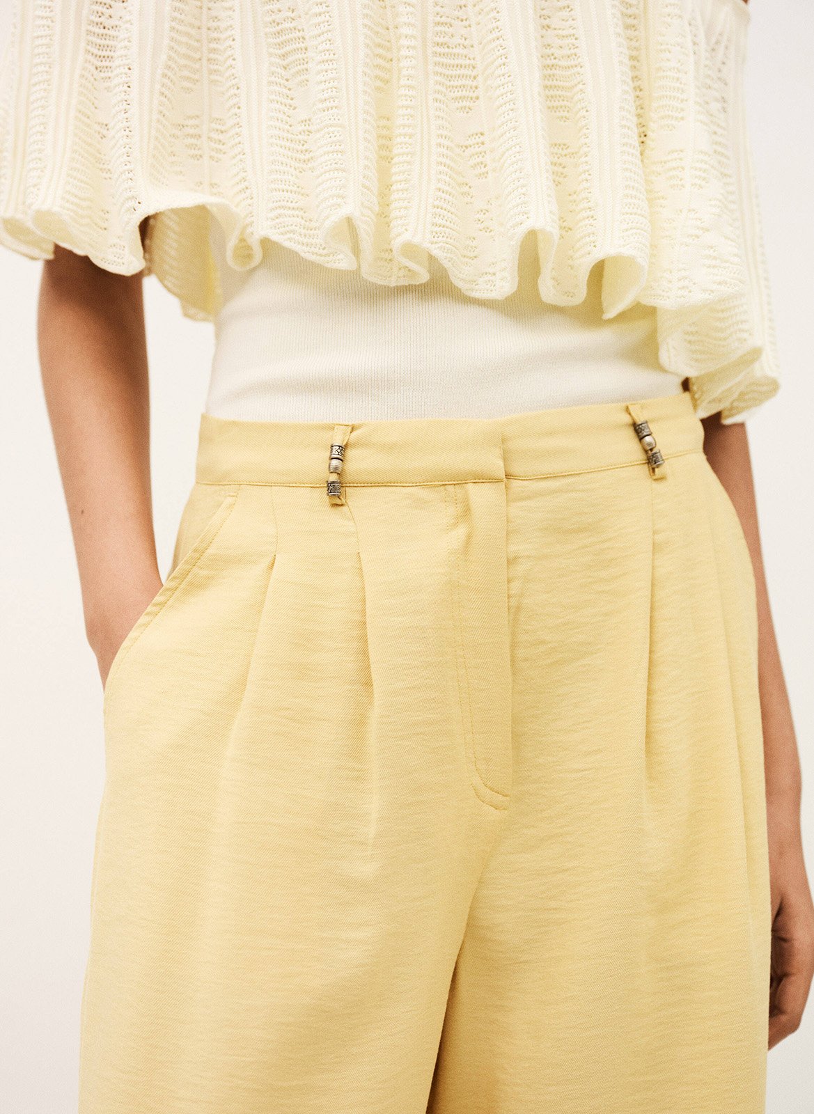 Wide trousers BA&SH Beige