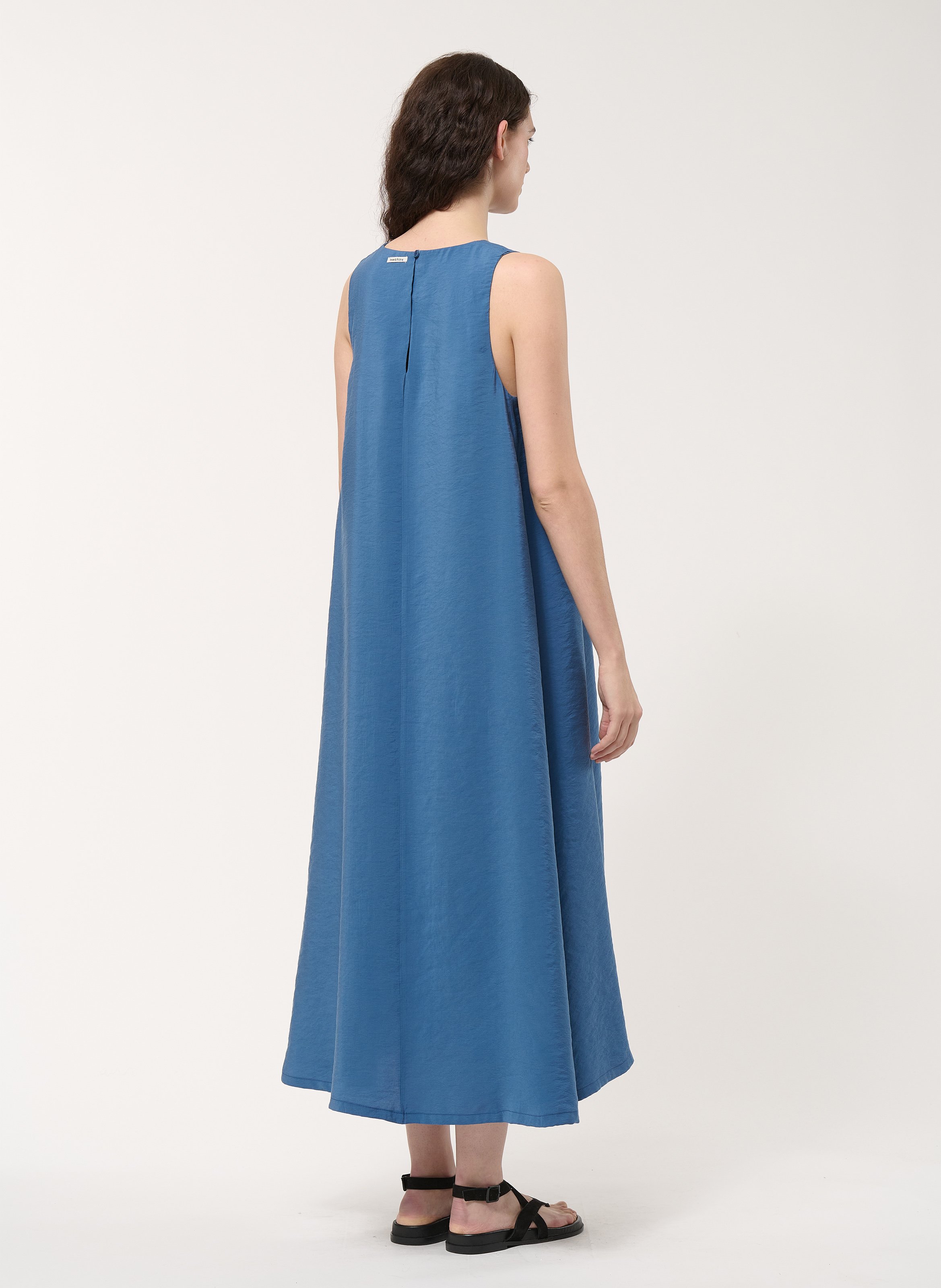 Robe longue col rond HUMILITY Bleu