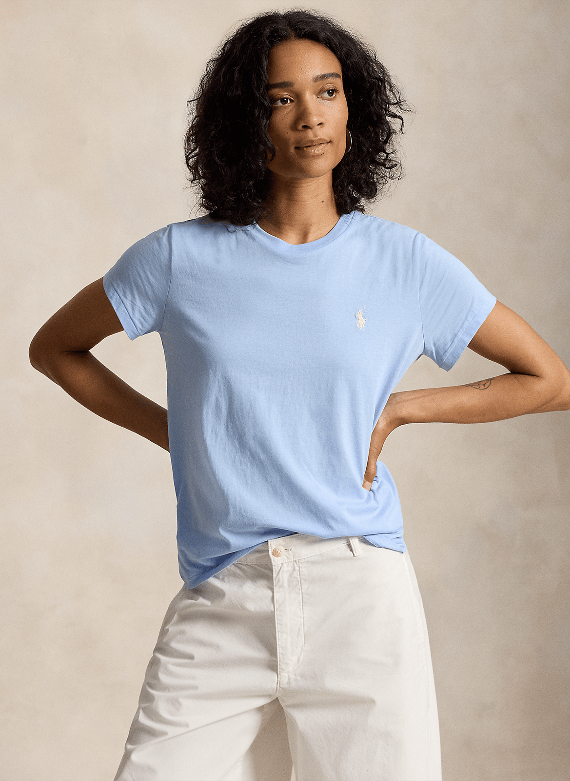Short-sleeved plain t-shirt with logo POLO RALPH LAUREN